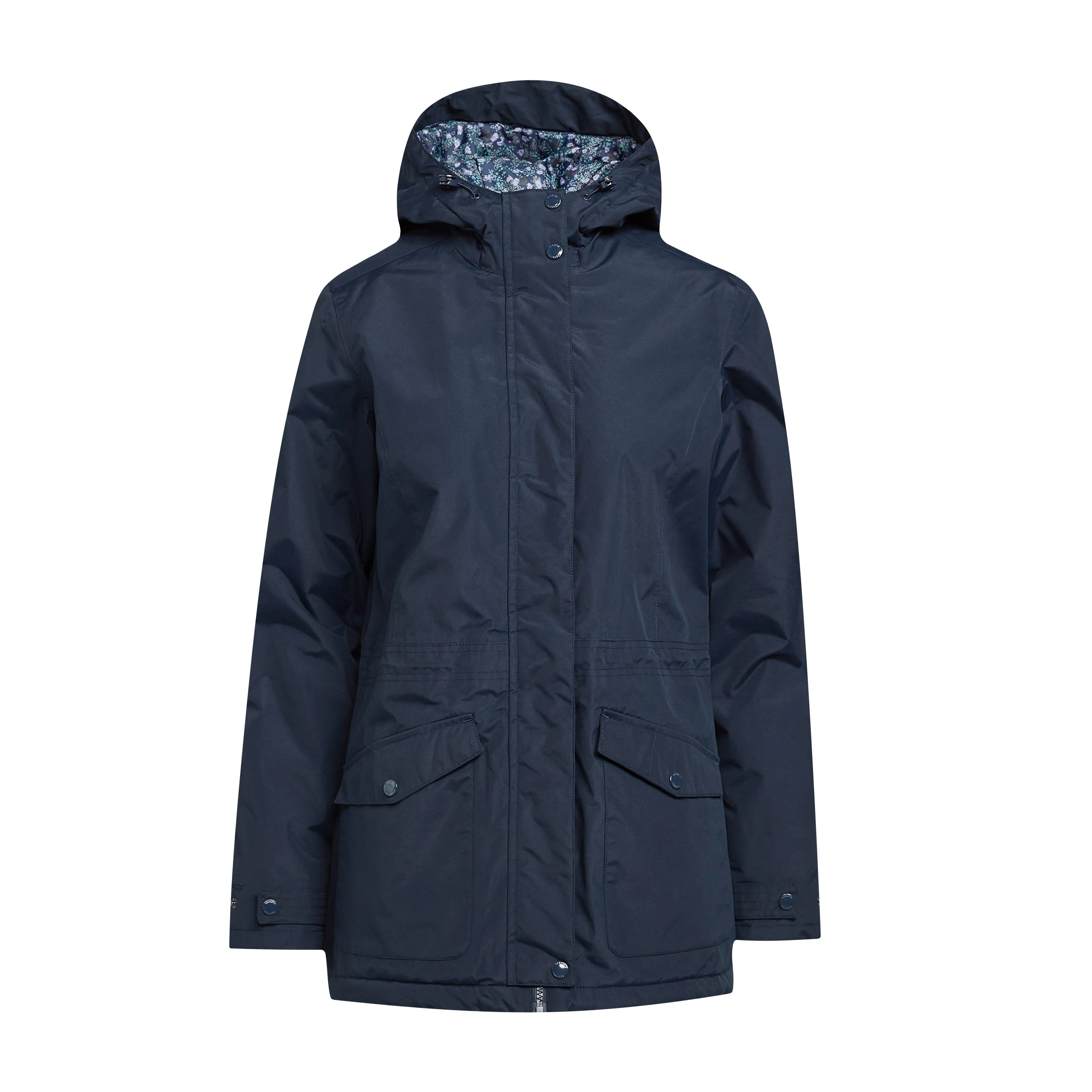 Womens Brigida Waterproof Insulated Jacket Navy Check - Image 7