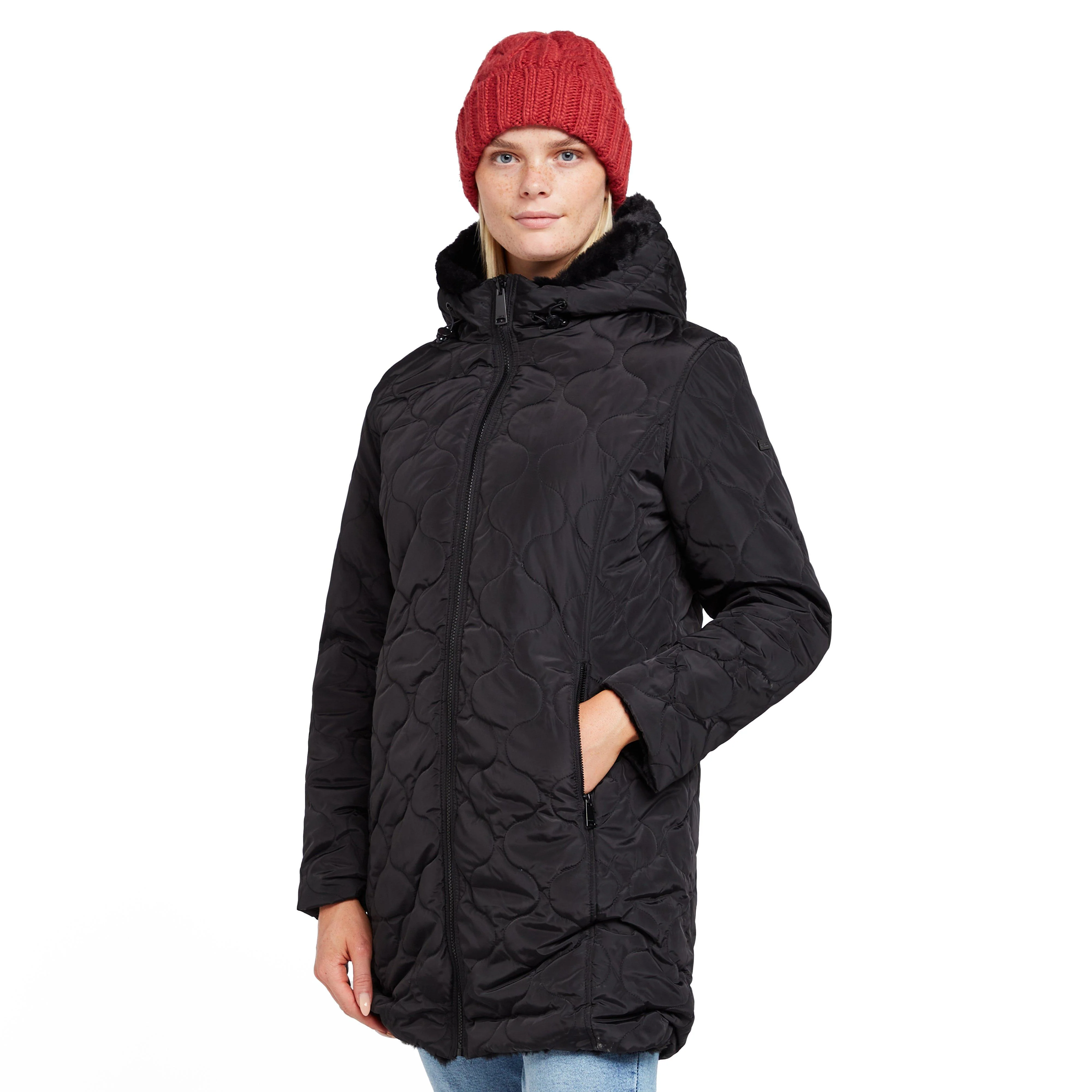 Womens Caileigh Reversible Parka Jacket Black - Image 13
