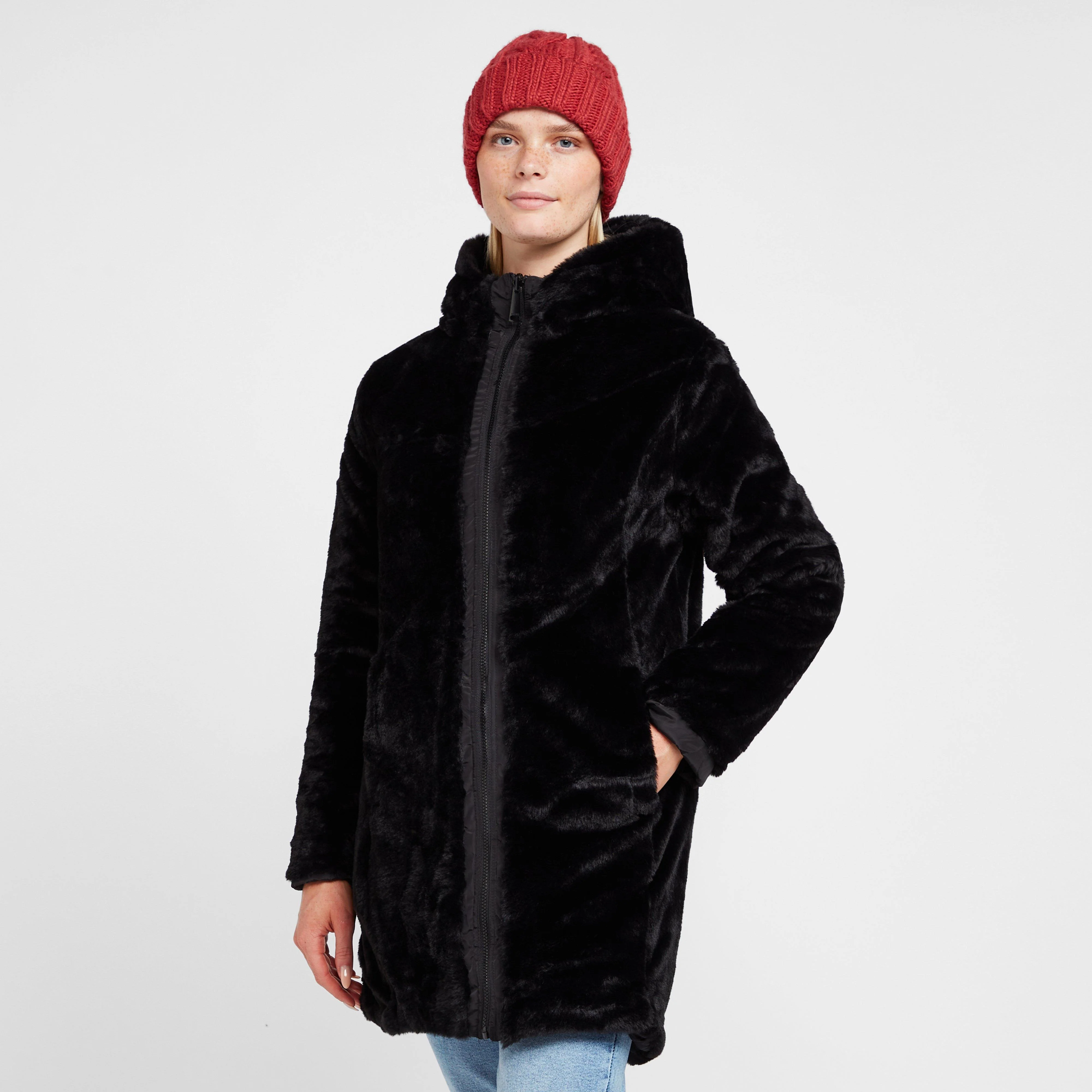 Womens Caileigh Reversible Parka Jacket Black - Image 4