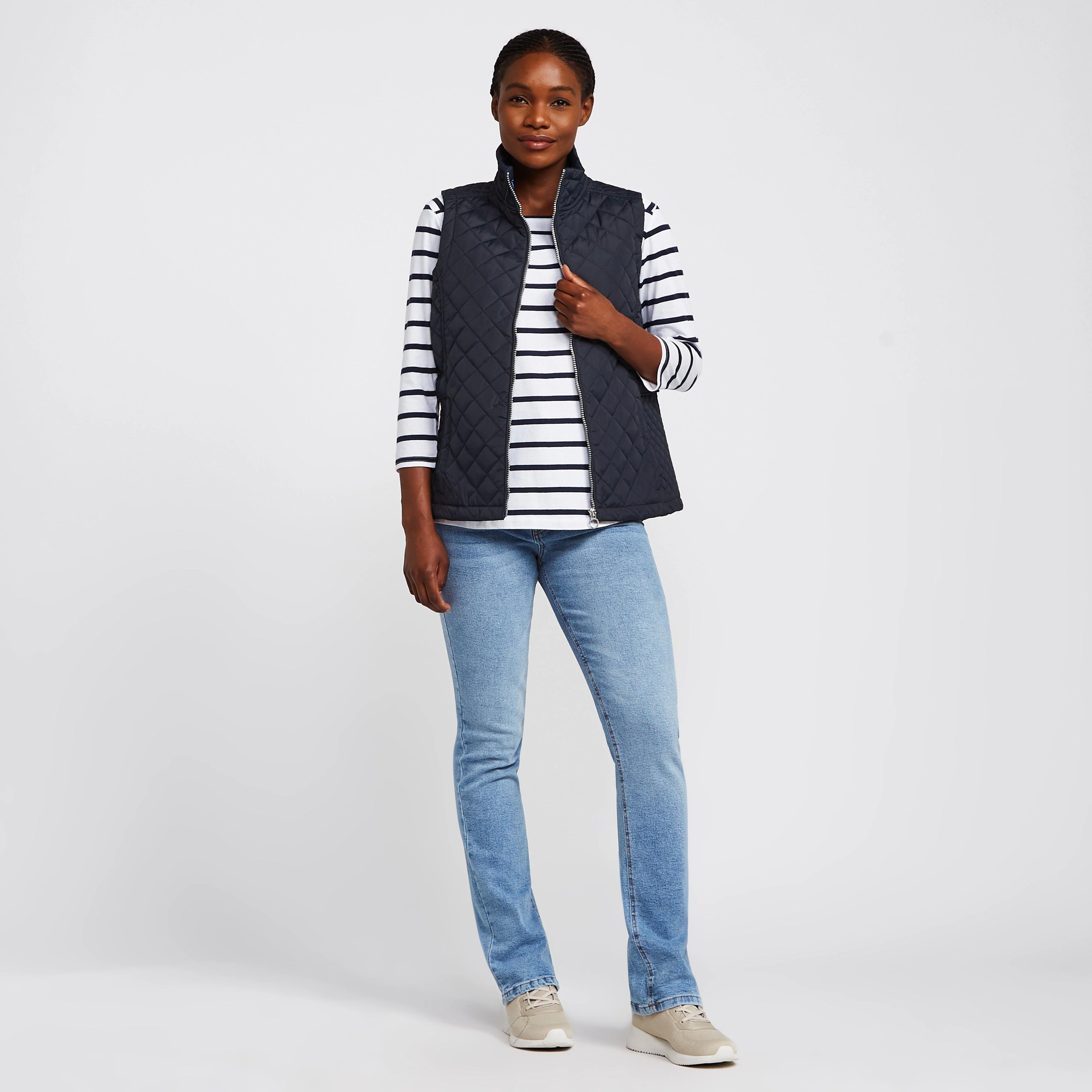 Womens Charleigh Quilted Bodywarmer Navy Tile - Image 3