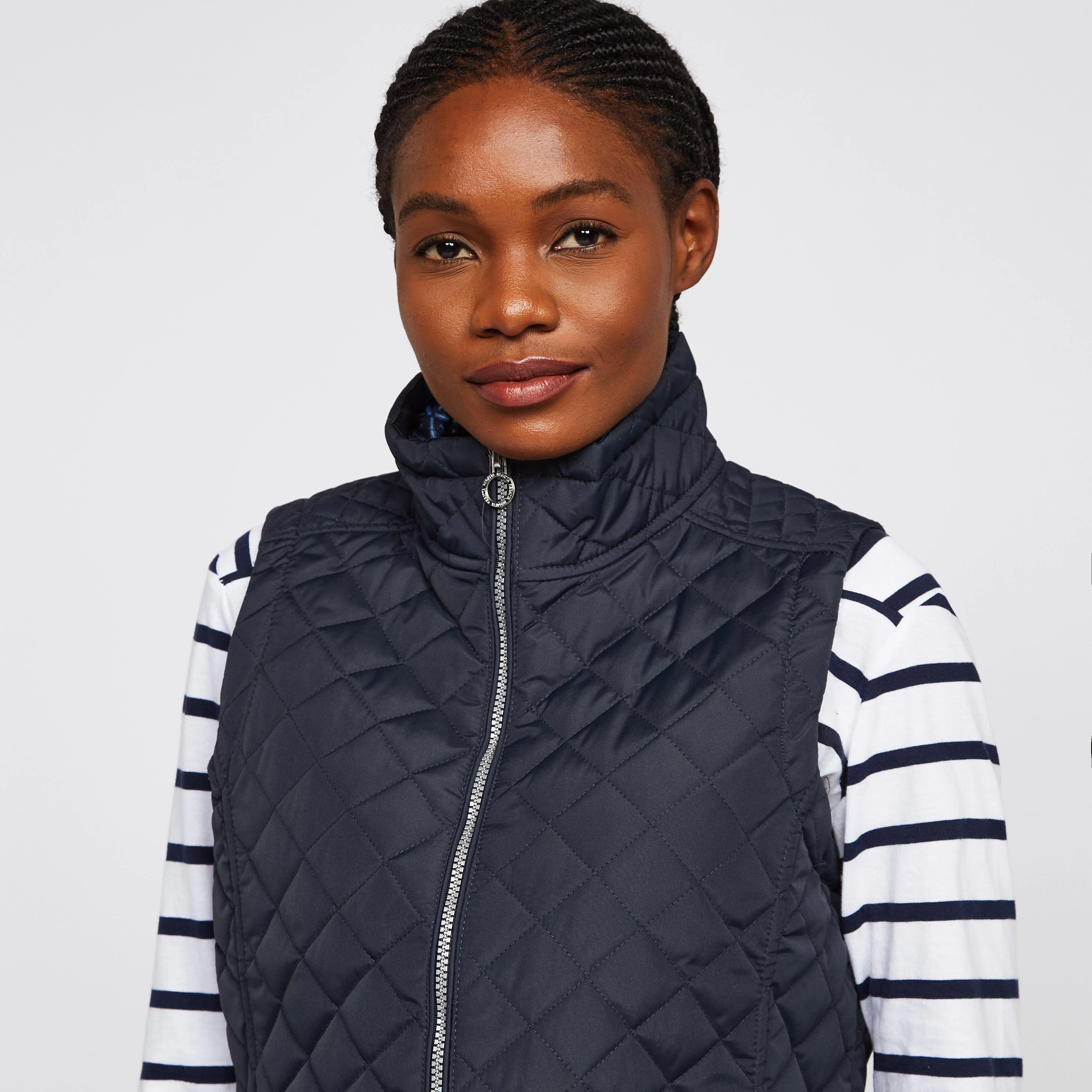 Womens Charleigh Quilted Bodywarmer Navy Tile - Image 4