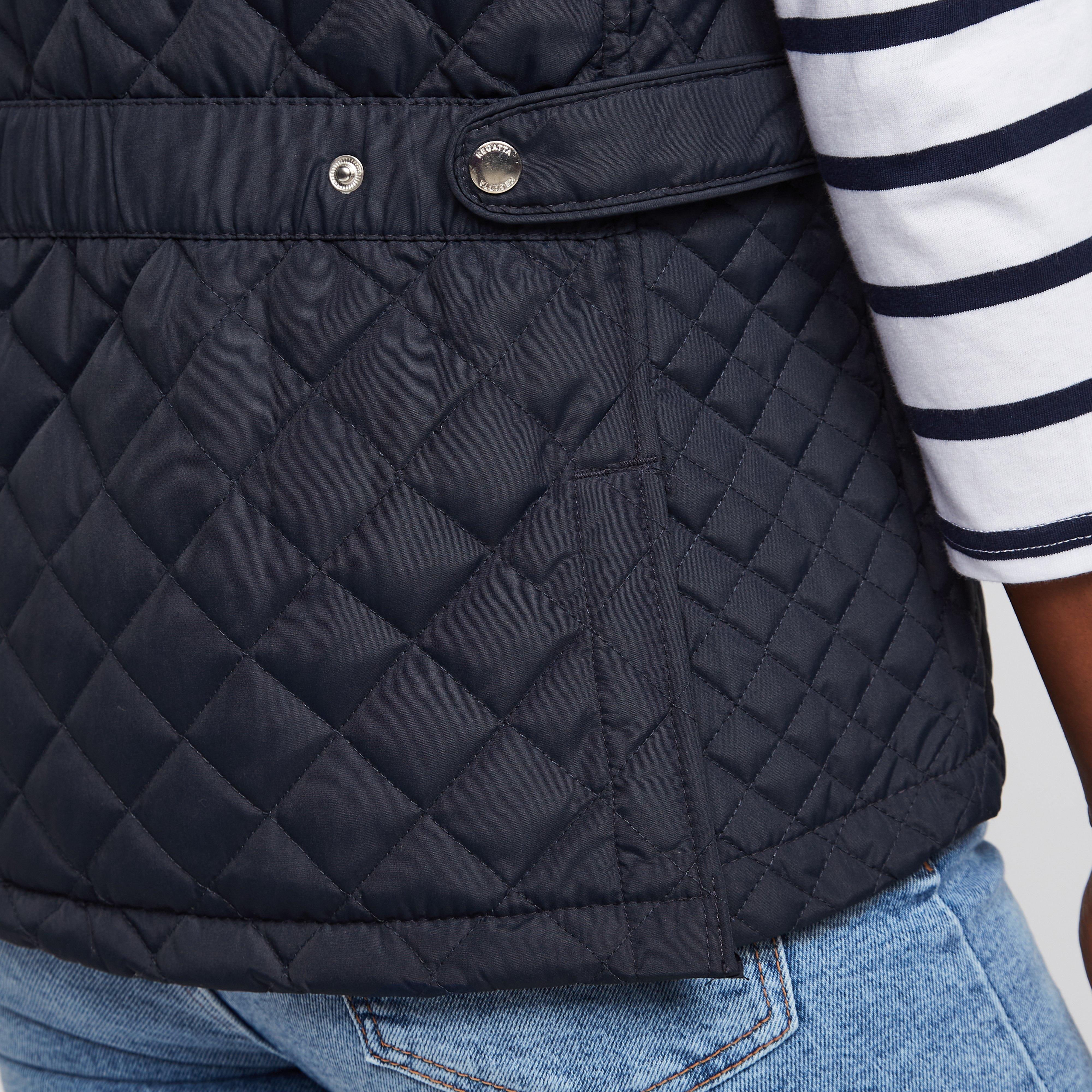 Womens Charleigh Quilted Bodywarmer Navy Tile - Image 6