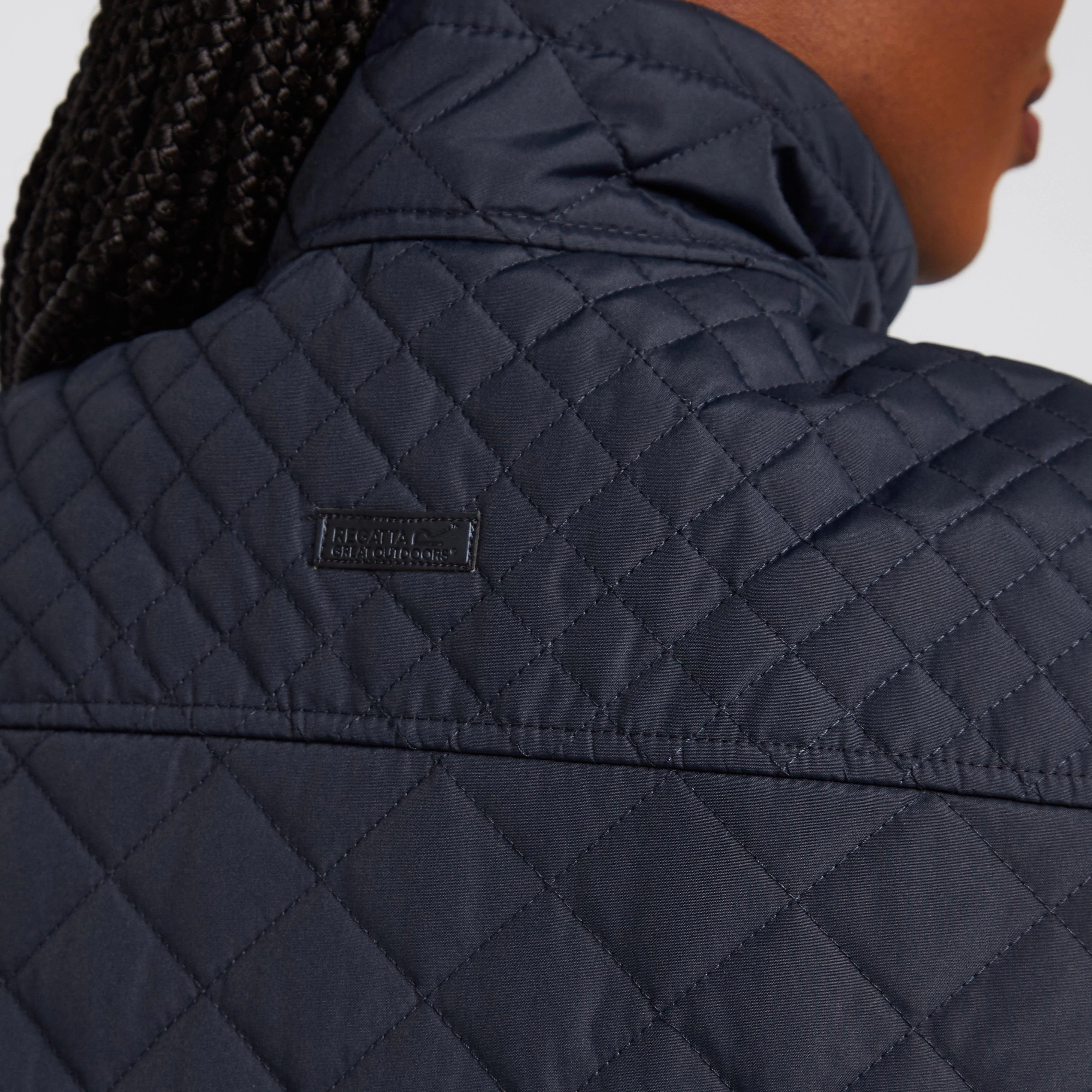 Womens Charleigh Quilted Bodywarmer Navy Tile - Image 7
