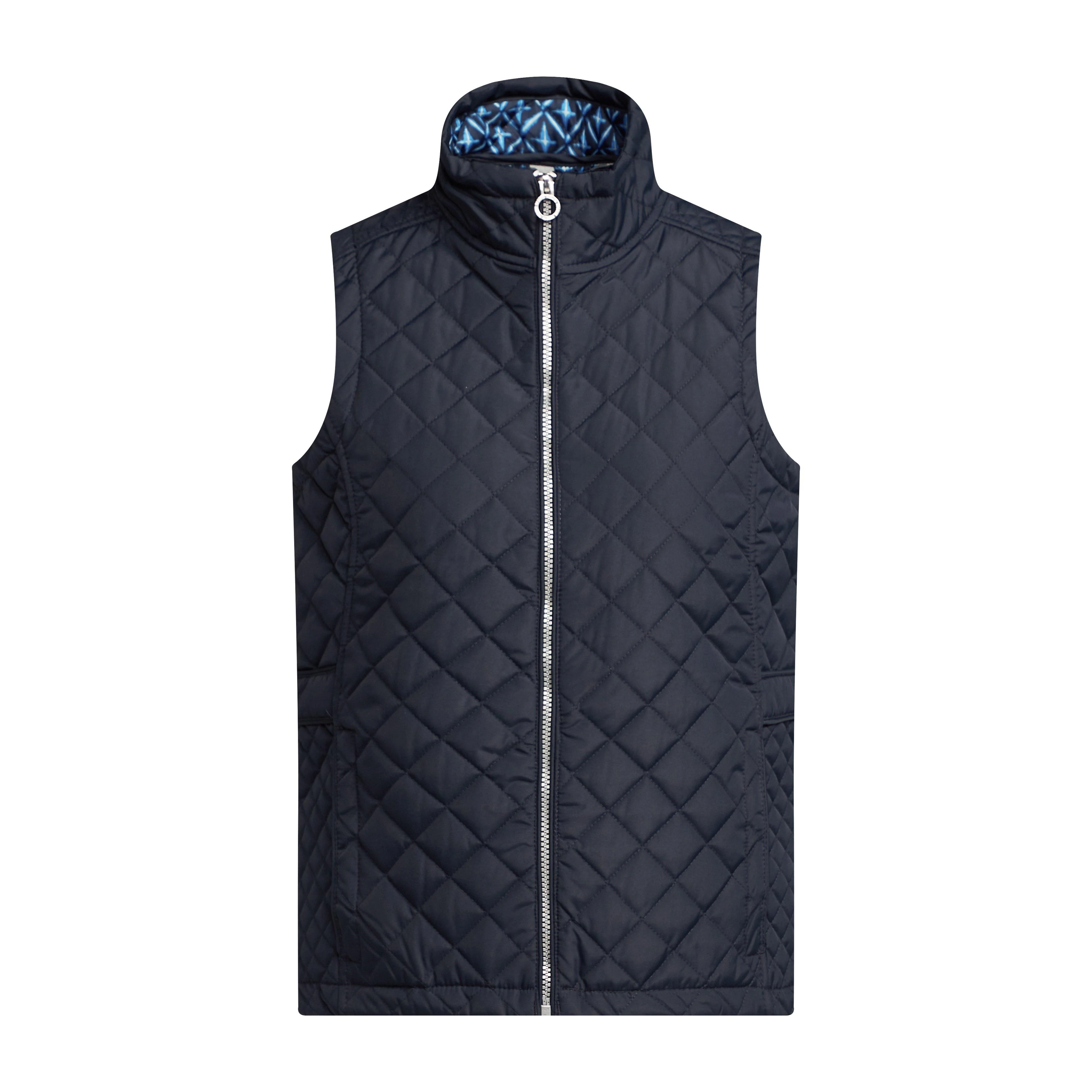 Womens Charleigh Quilted Bodywarmer Navy Tile - Image 8