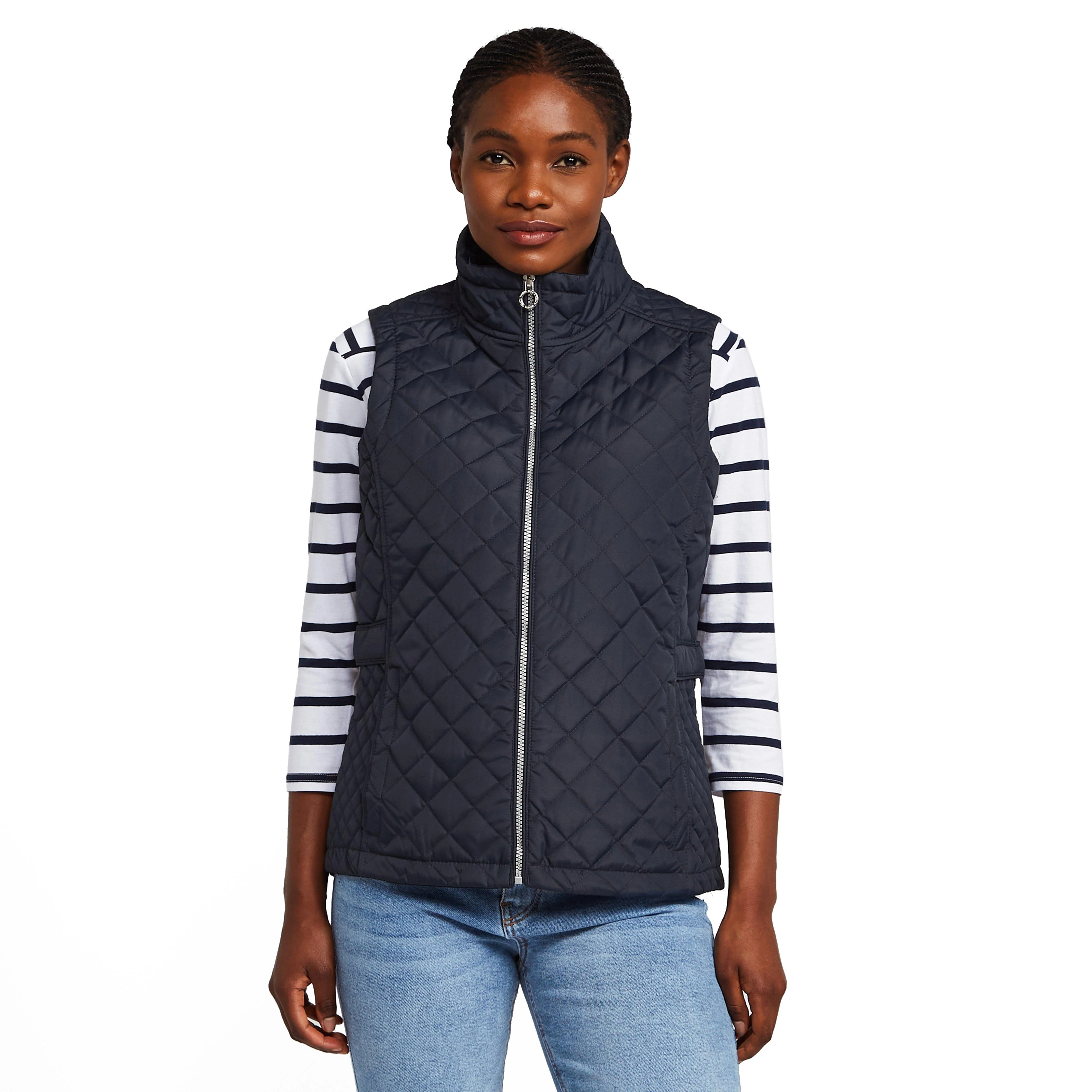 Womens Charleigh Quilted Bodywarmer Navy Tile - Image 9