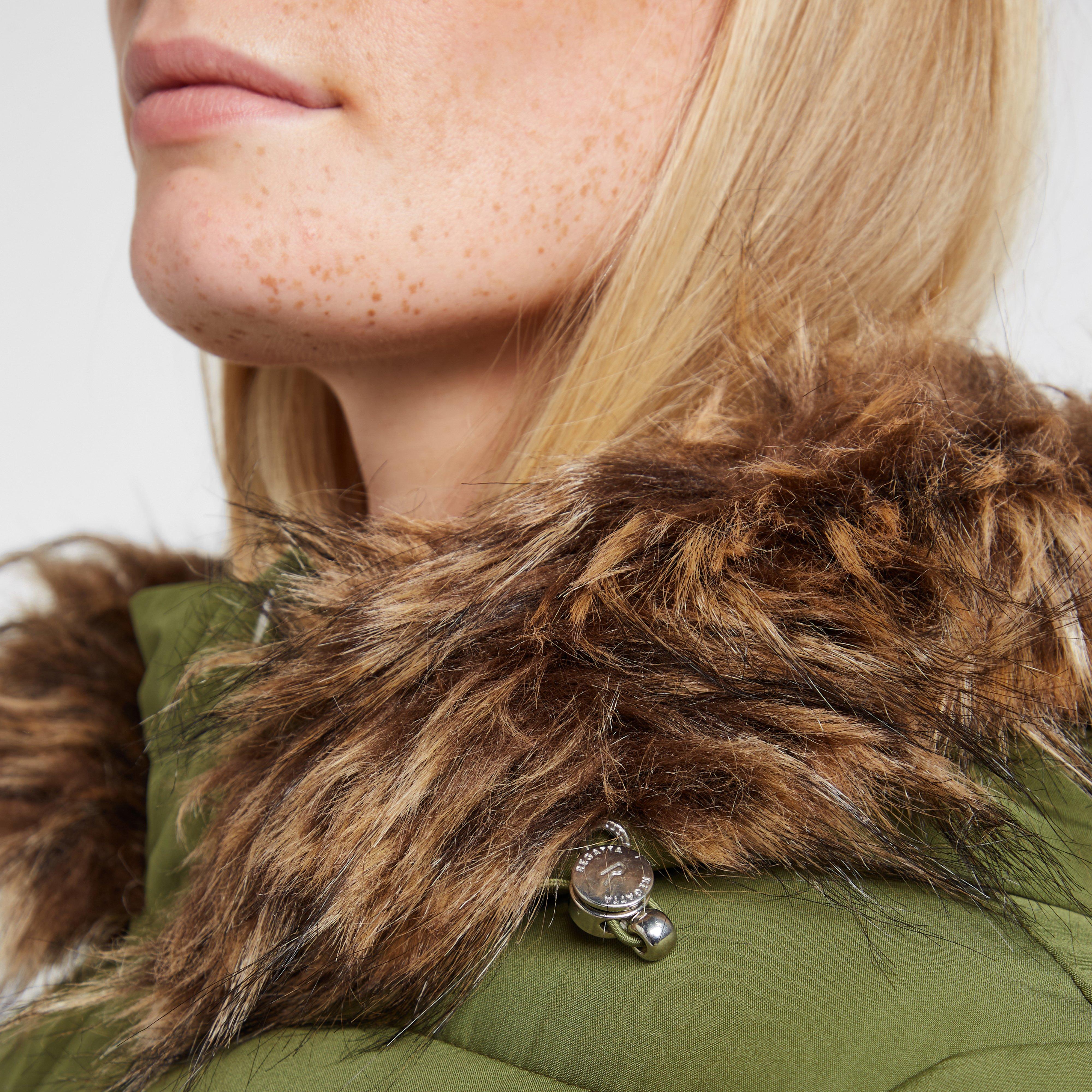 Womens Daleyza Thermal Parka Jacket Green - Image 9