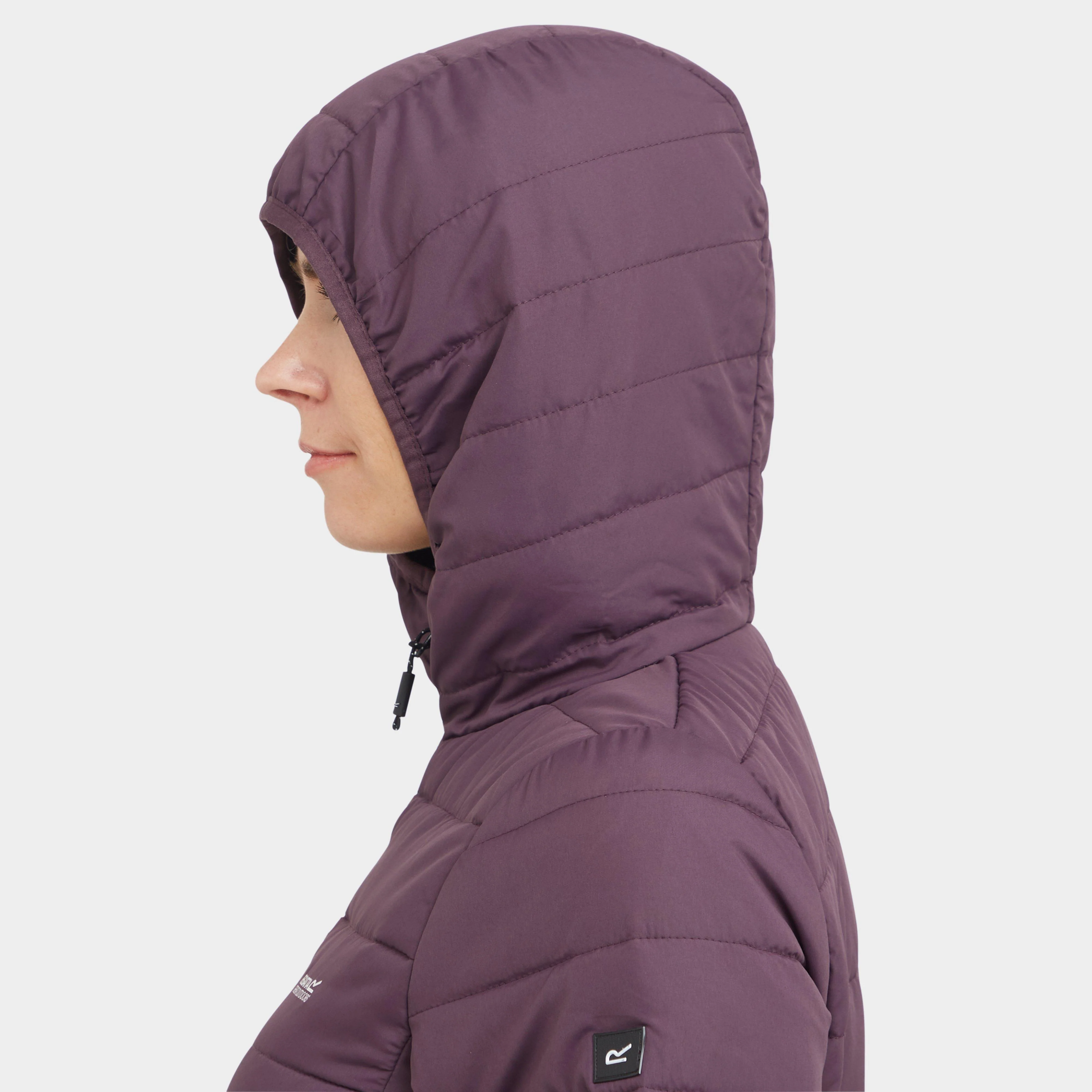 Womens Helfa Insulated Quilted Jacket Deep Plum - Image 5