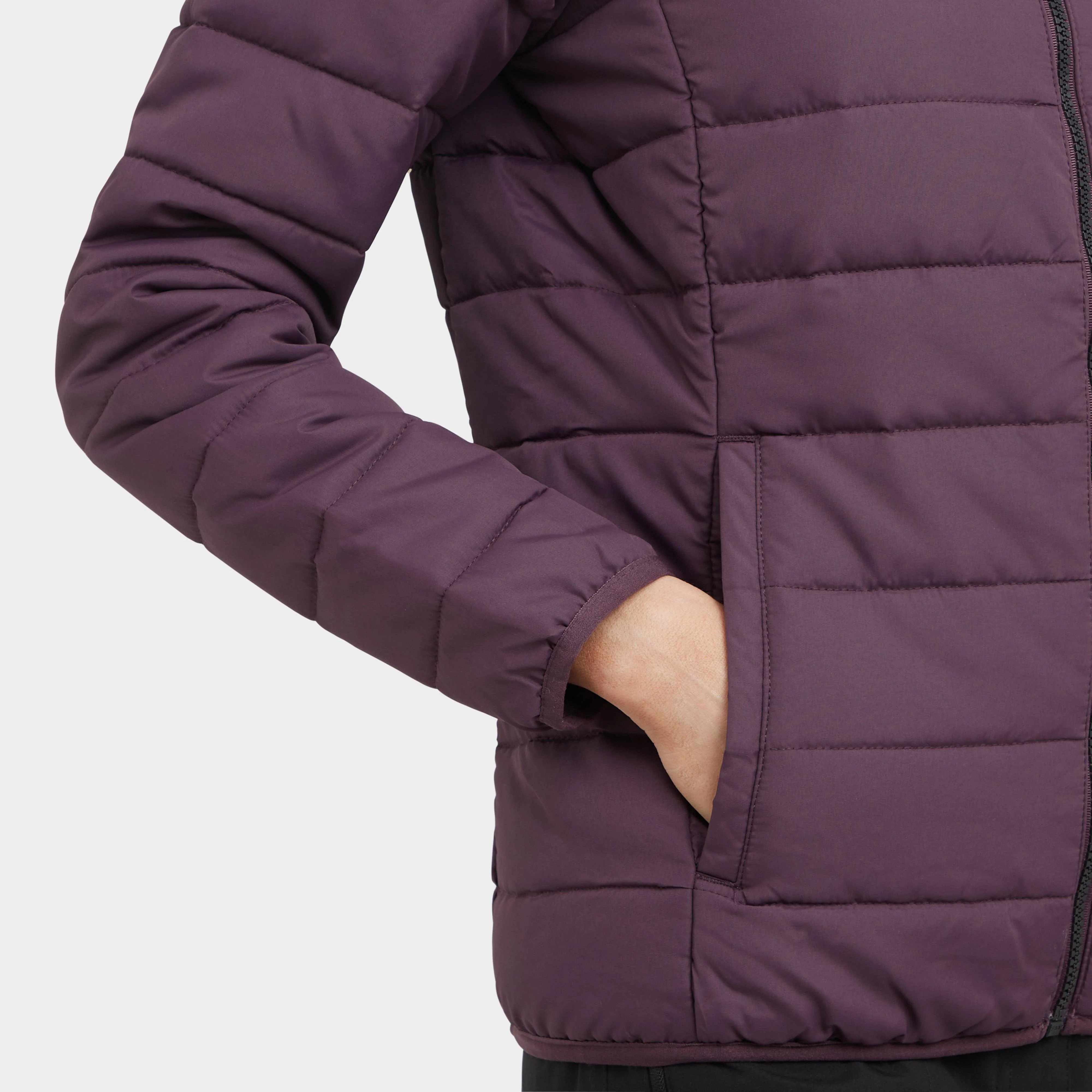 Womens Helfa Insulated Quilted Jacket Deep Plum - Image 7