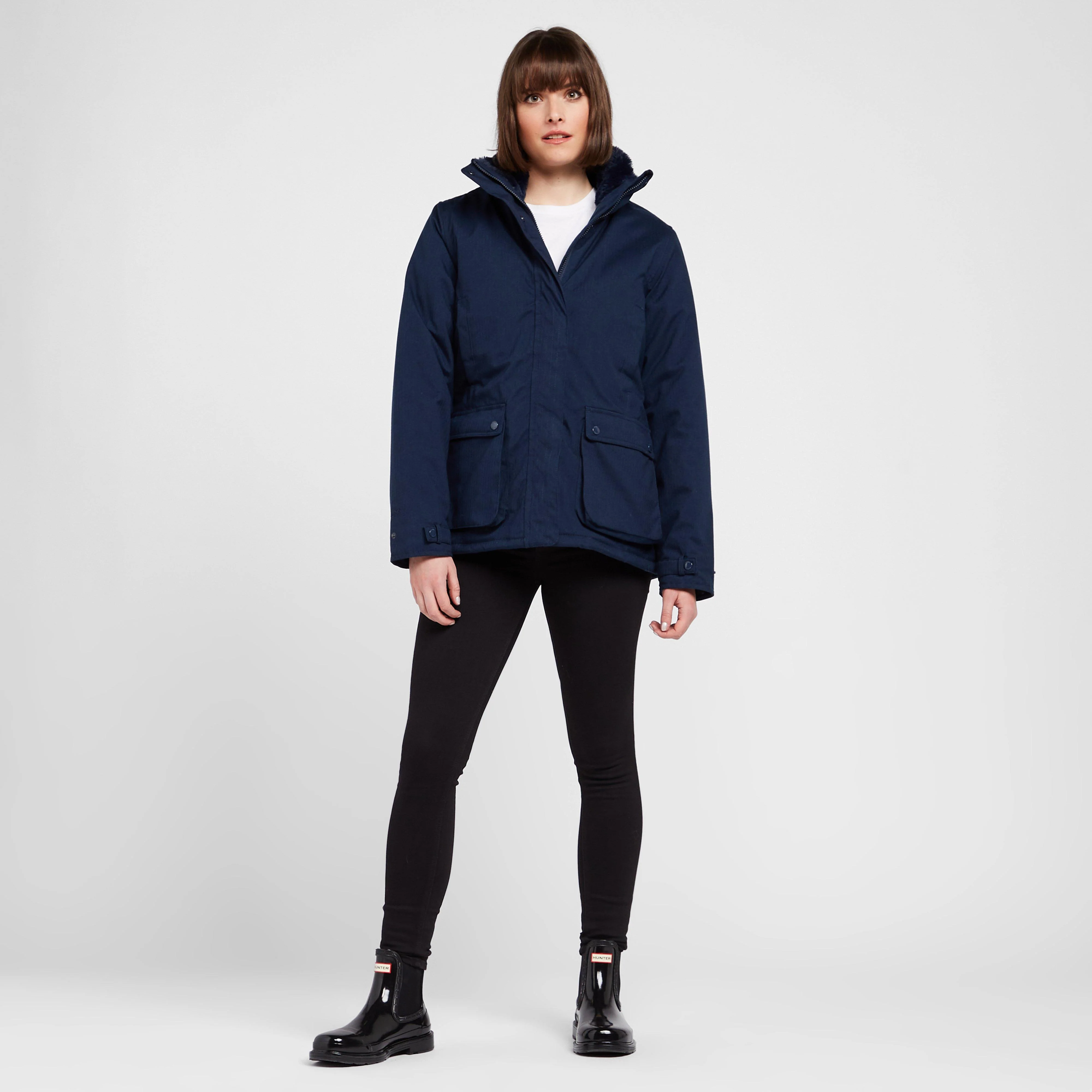 Womens Leighton Waterproof Jacket Navy - Image 3