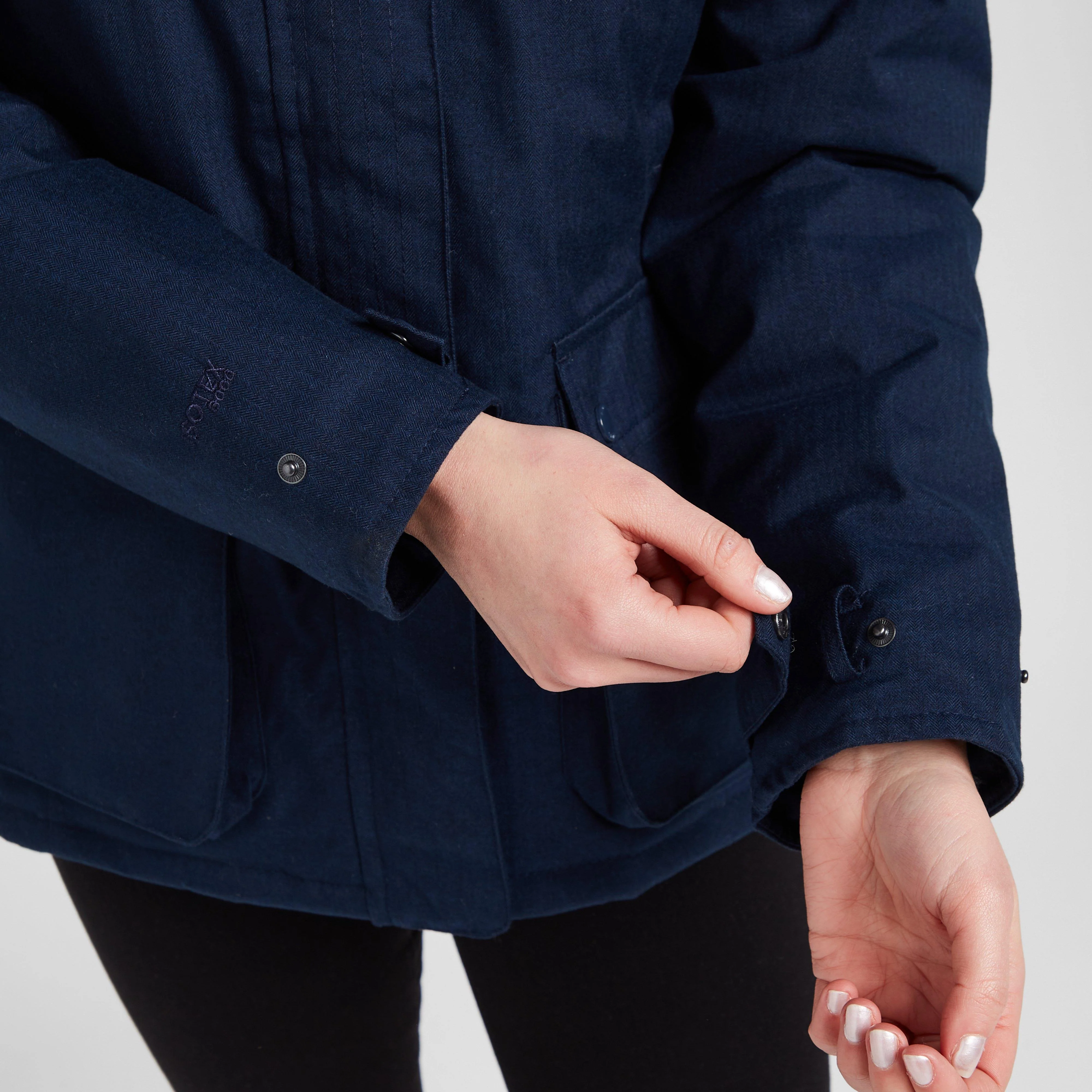 Womens Leighton Waterproof Jacket Navy - Image 7