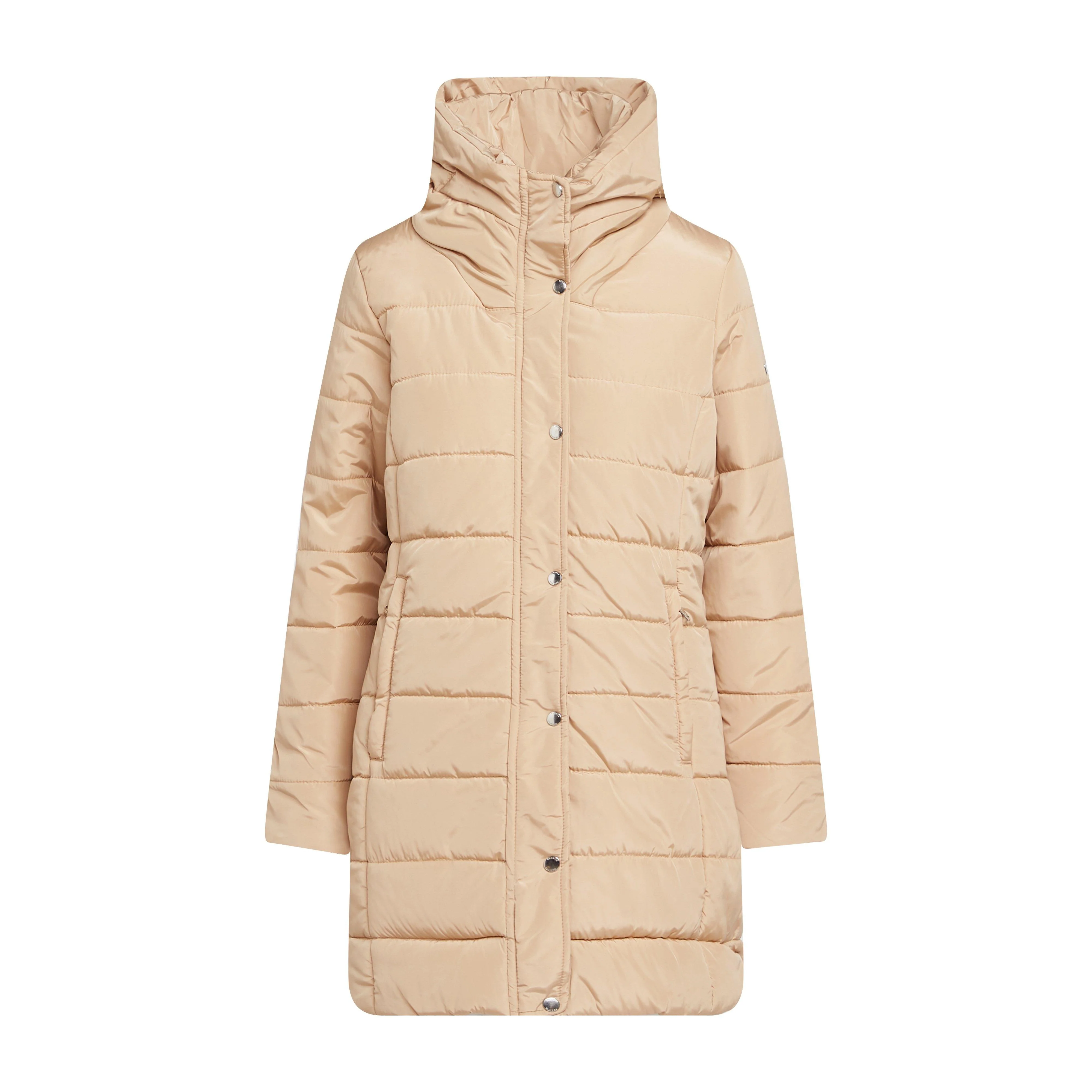 Womens Pamelina Hooded Parka Jacket Cream - Image 11