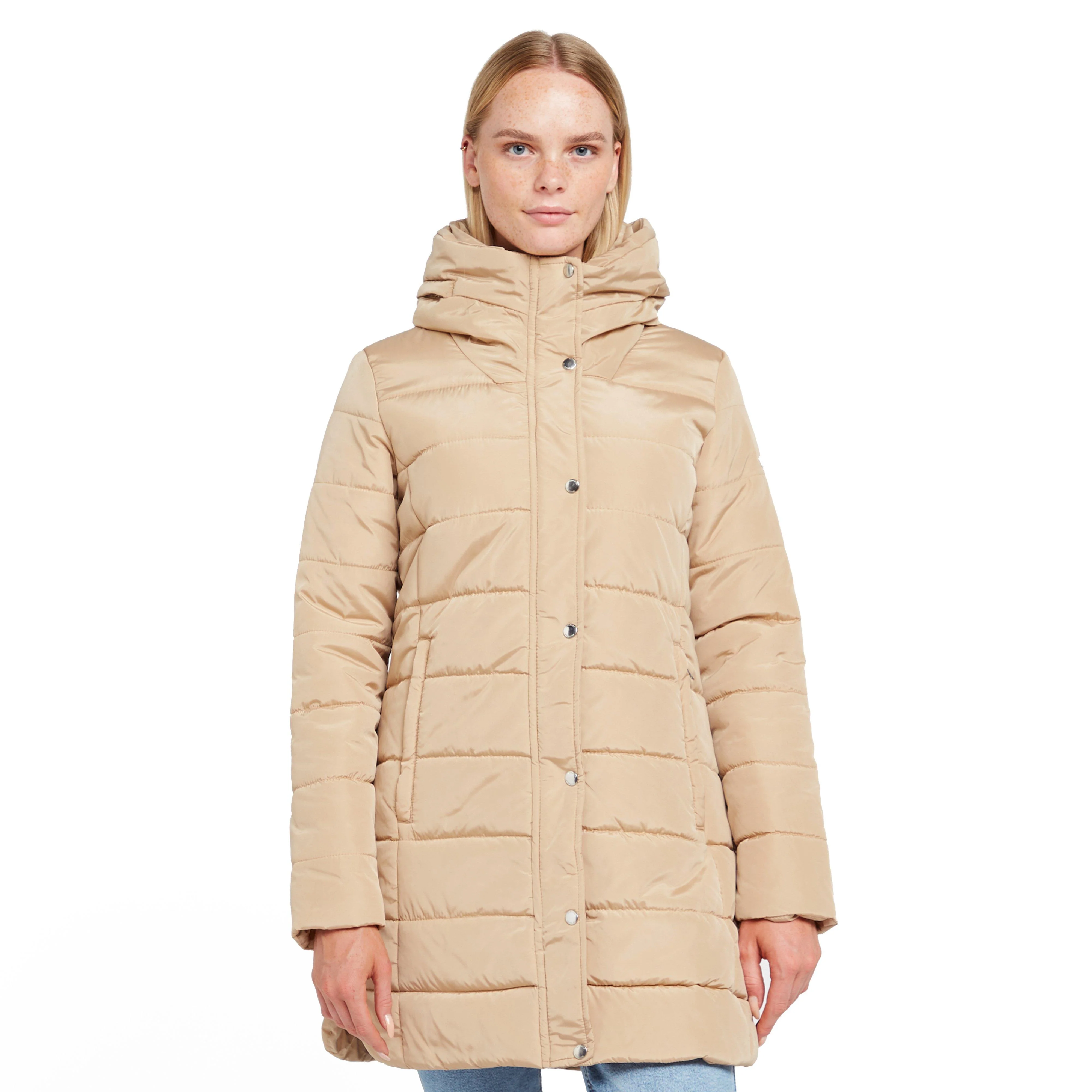 Womens Pamelina Hooded Parka Jacket Cream - Image 12