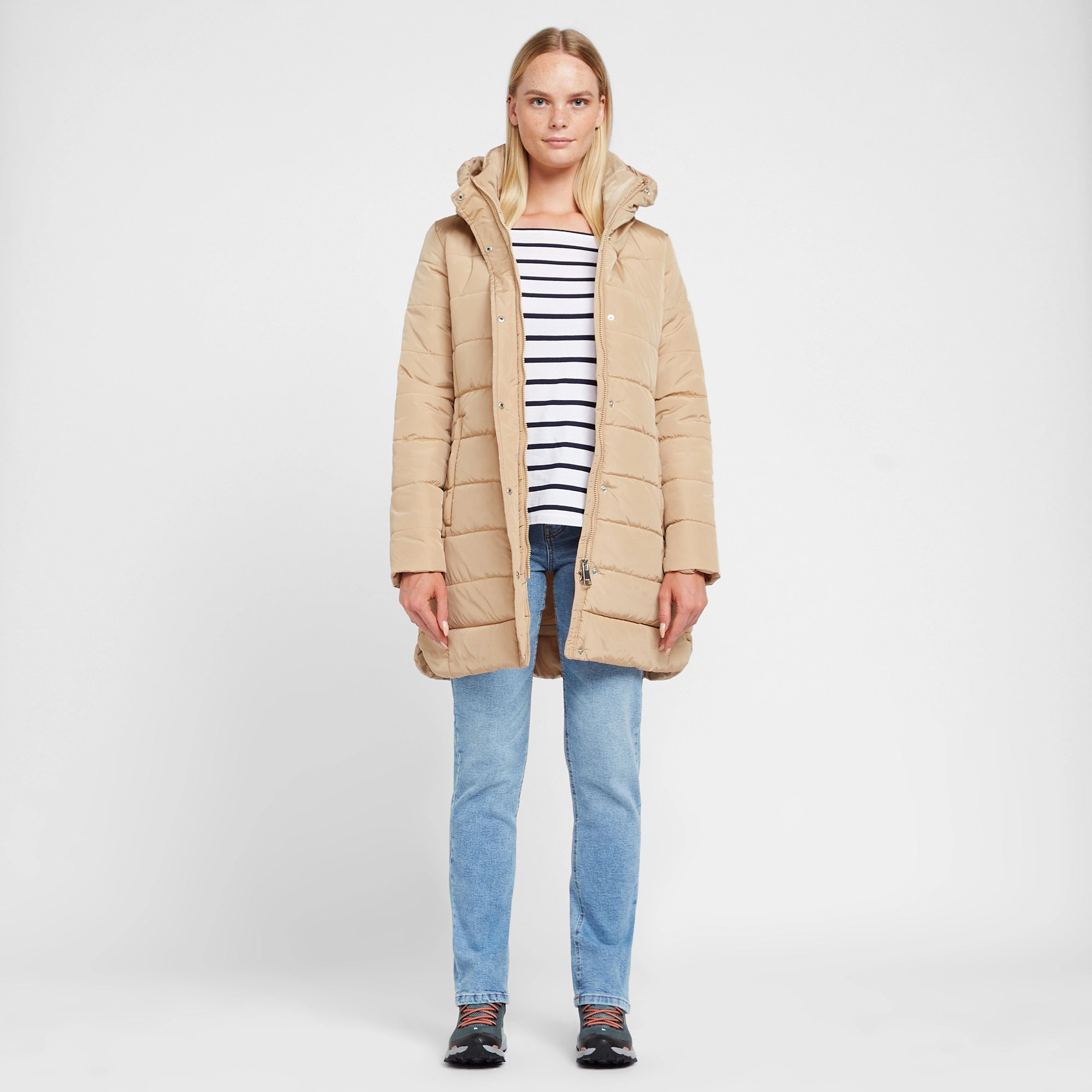 Womens Pamelina Hooded Parka Jacket Cream - Image 3