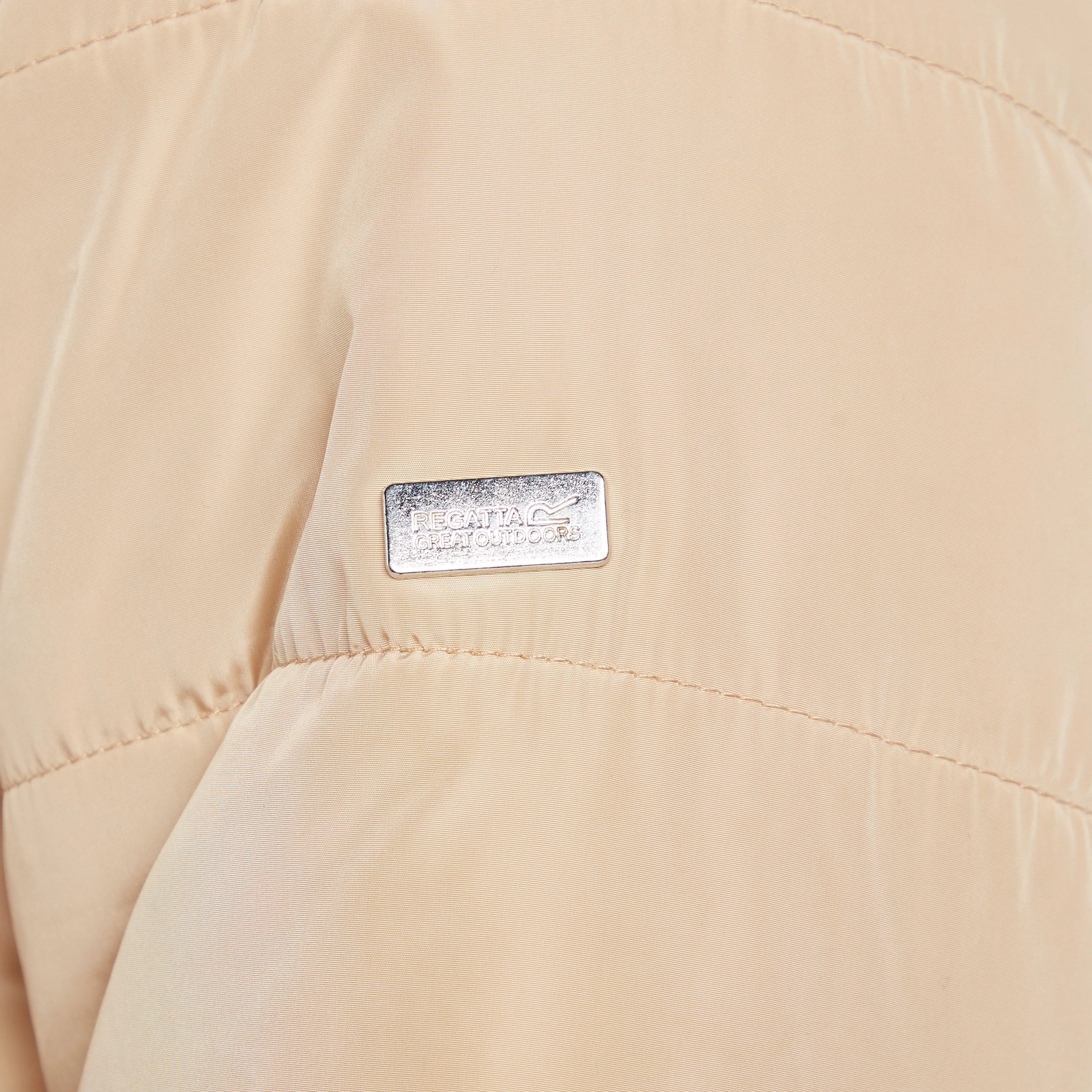 Womens Pamelina Hooded Parka Jacket Cream - Image 8