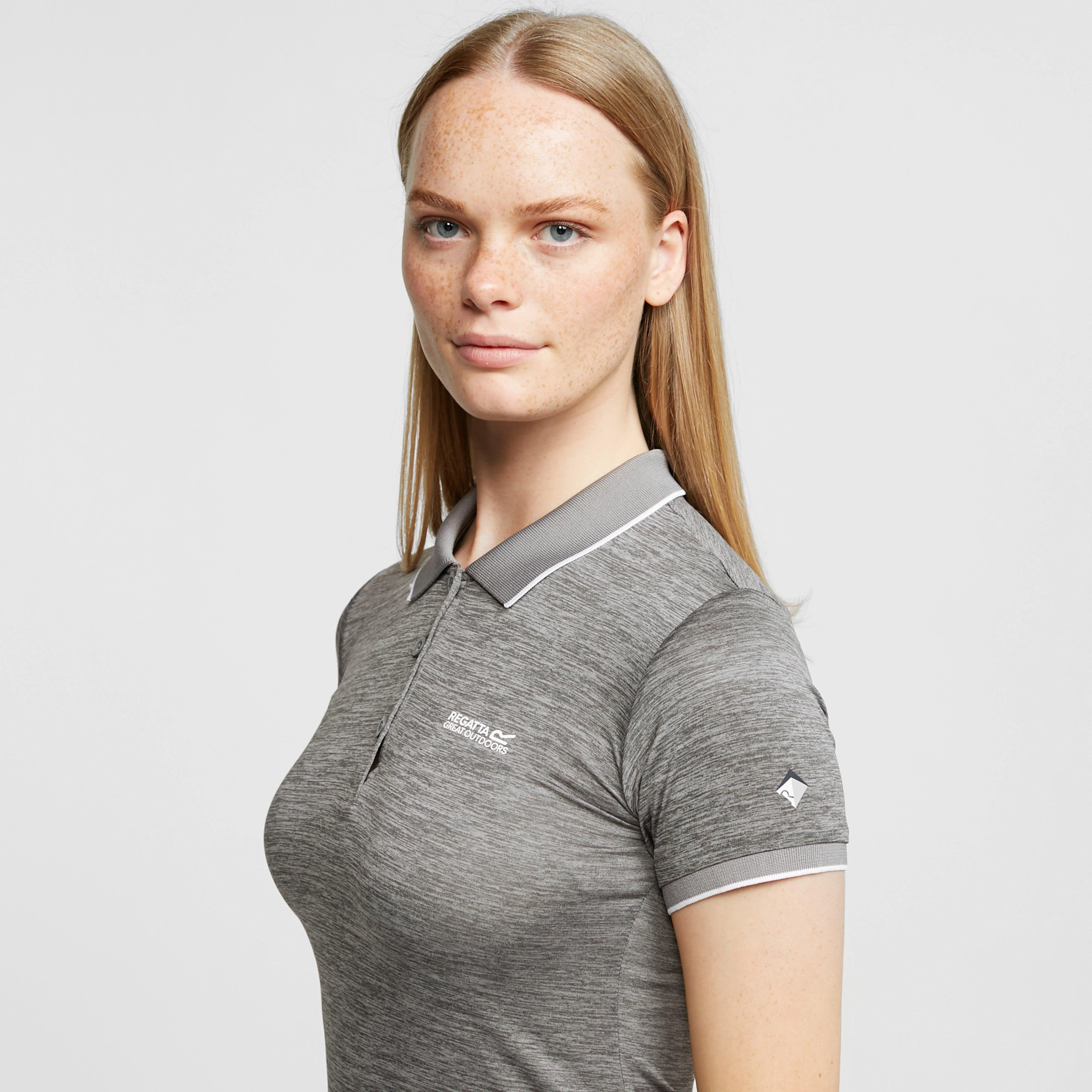 Womens Remex II Active Polo Shirt Grey - Image 4