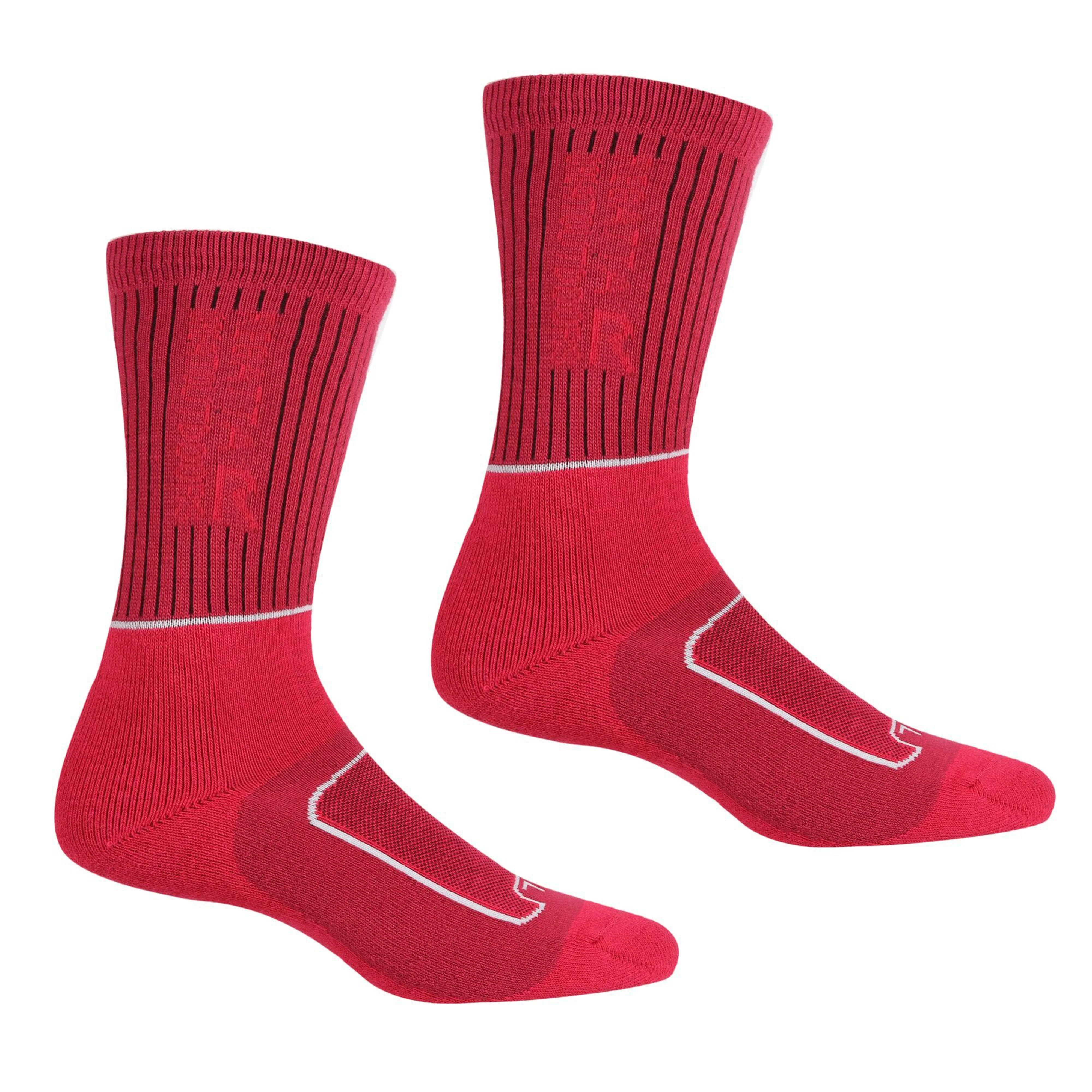 Womens Samaris II Season Socks Cherry Pink/White - Image 2