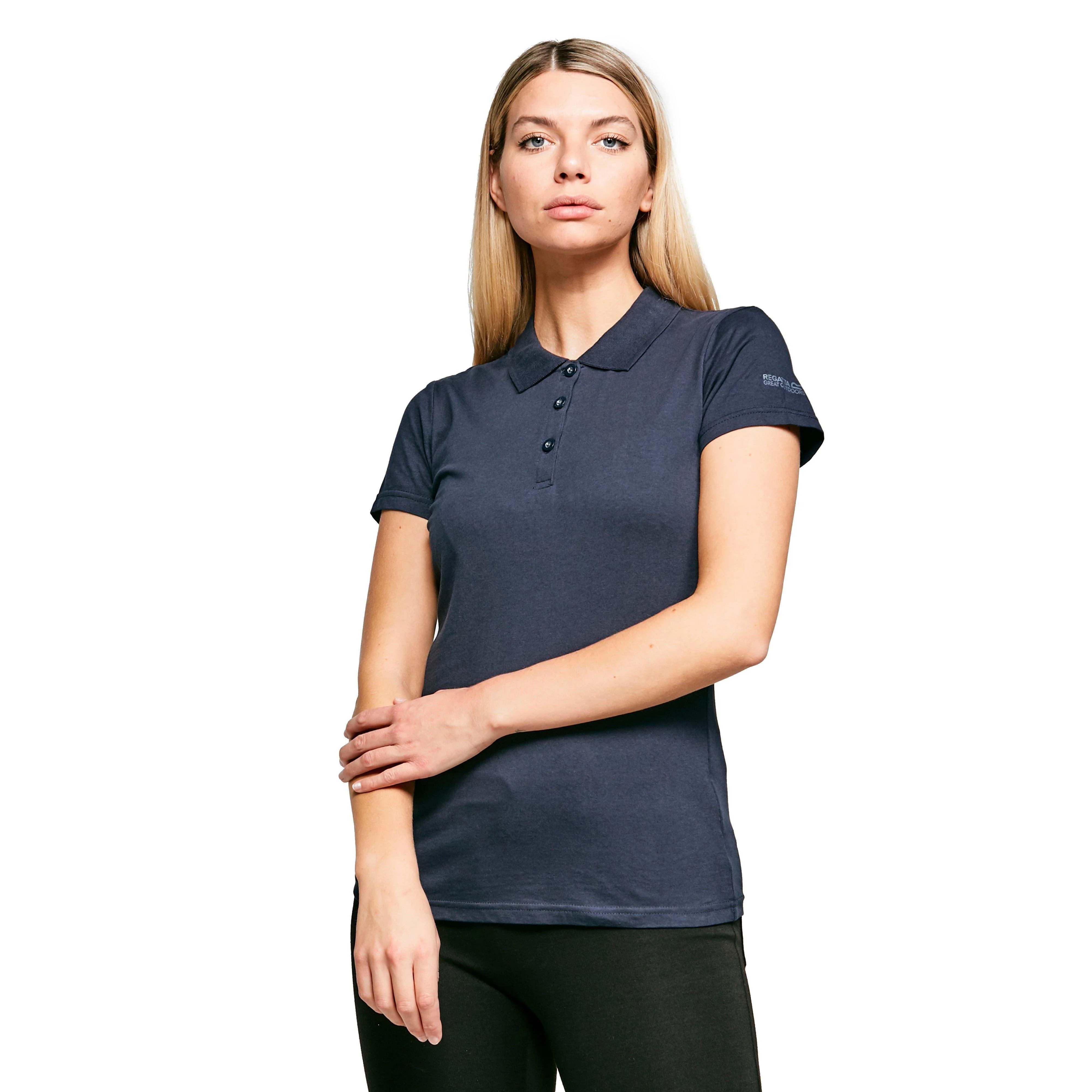 Womens Sinton Polo Shirt Navy - Image 8