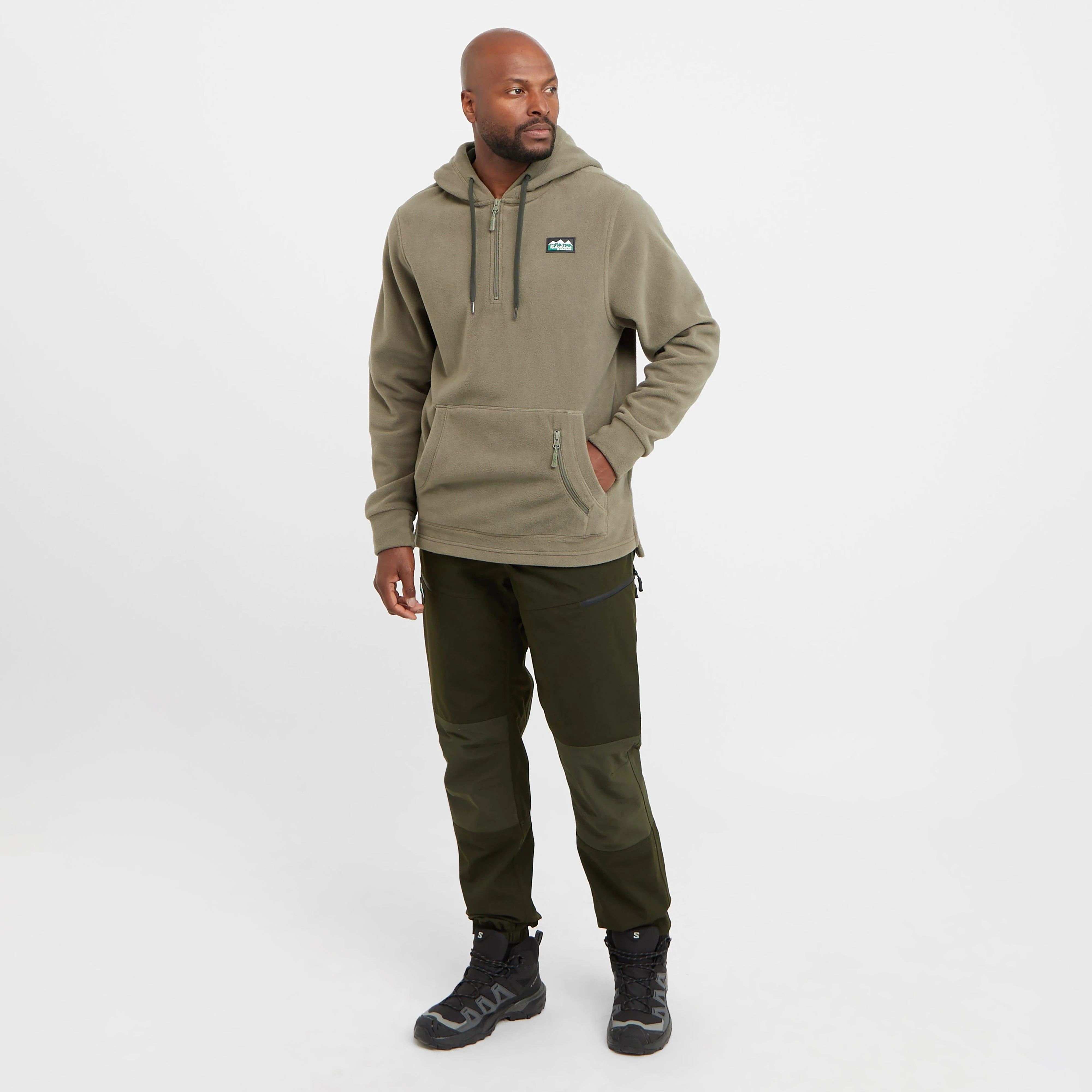 Mens Ballistic Fleece Hoodie Smokey Olive - Image 3