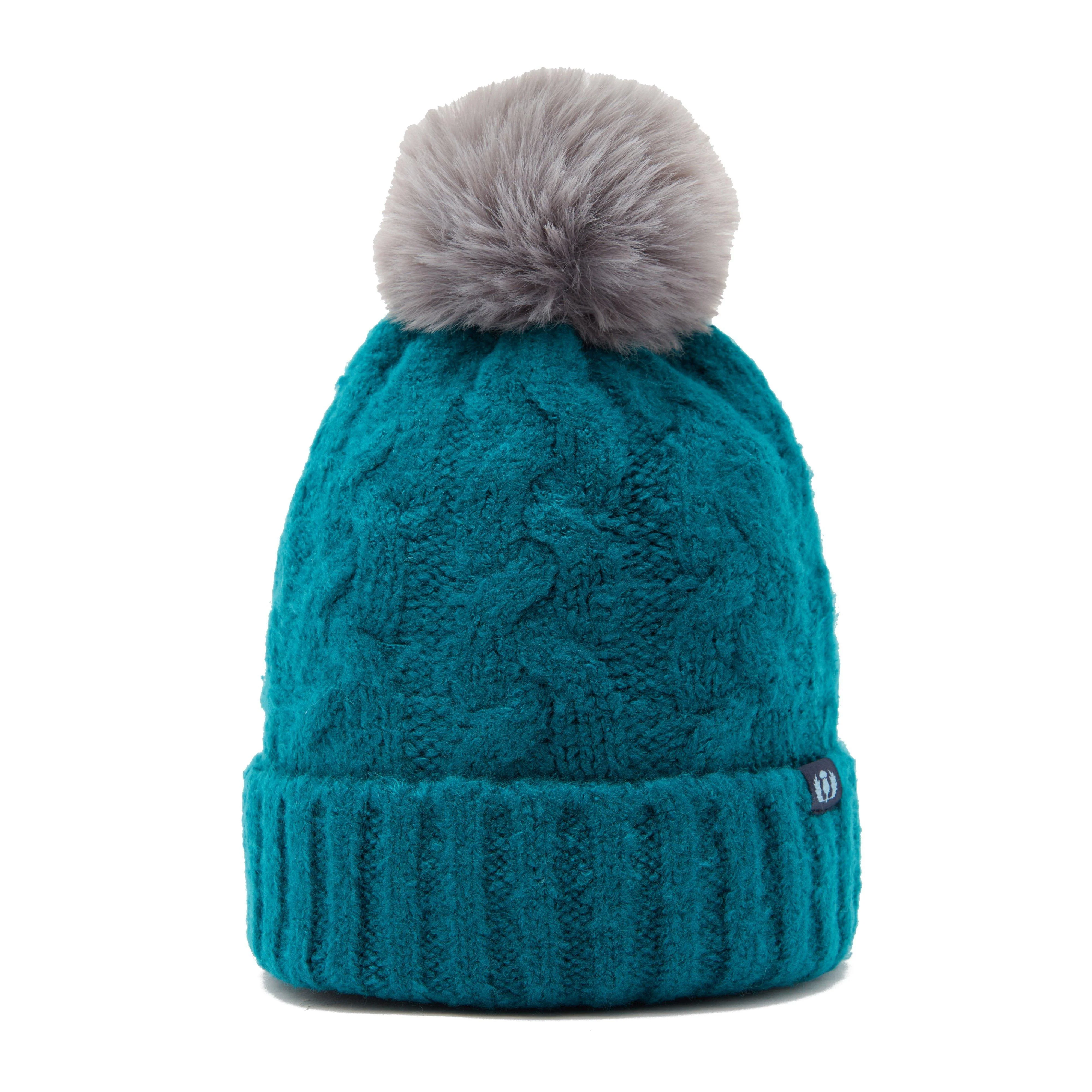 Adults Chunky Knit Bobble Hat Ocean Blue - Image 4