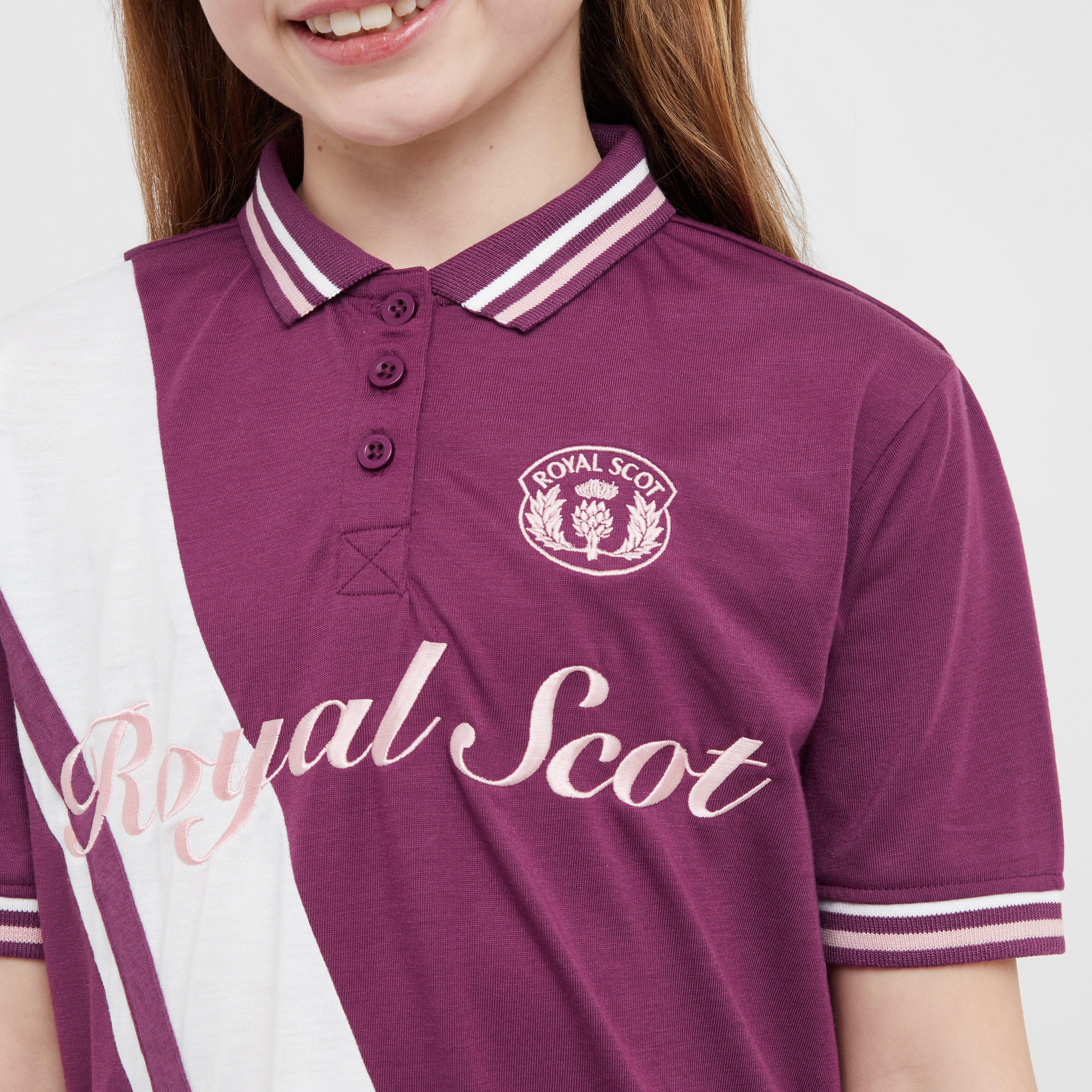 Kids Nora Team Short Sleeved Polo Shirt Wine - Image 4