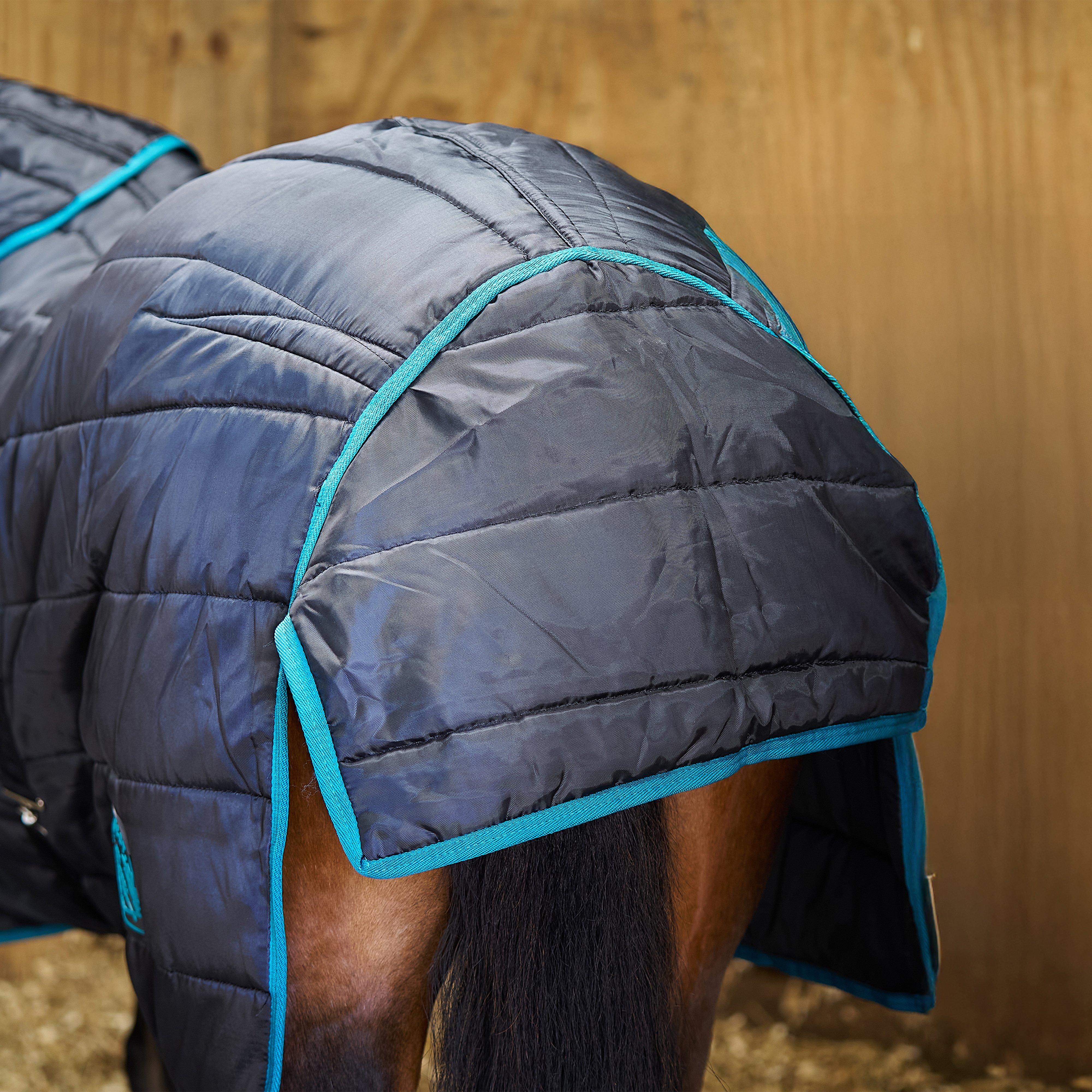 Original 250g Mediumweight Detach-A-Neck Stable Rug Black/Ocean - Image 5