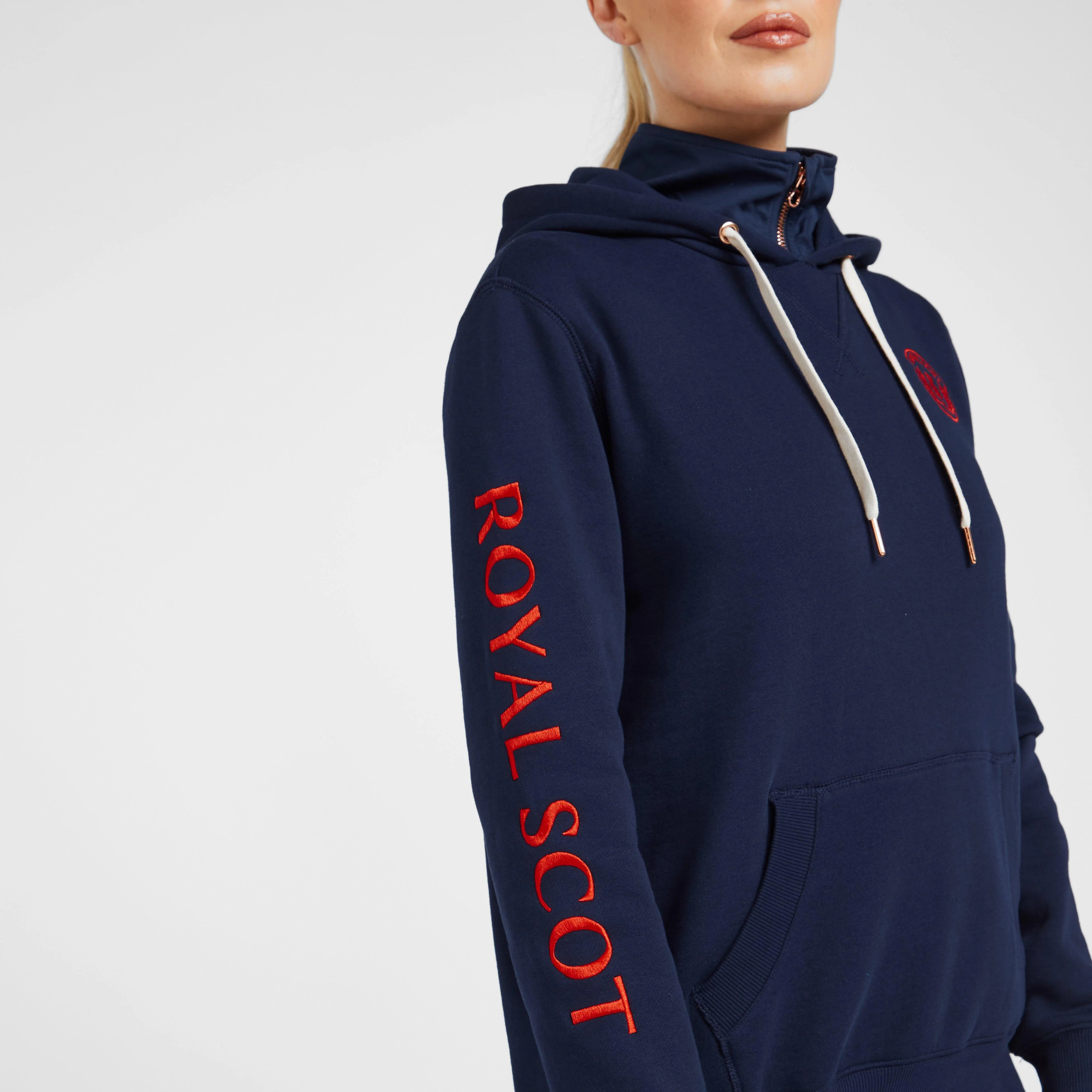 Womens Abigail Hooded Sweater Dark Blue - Image 6