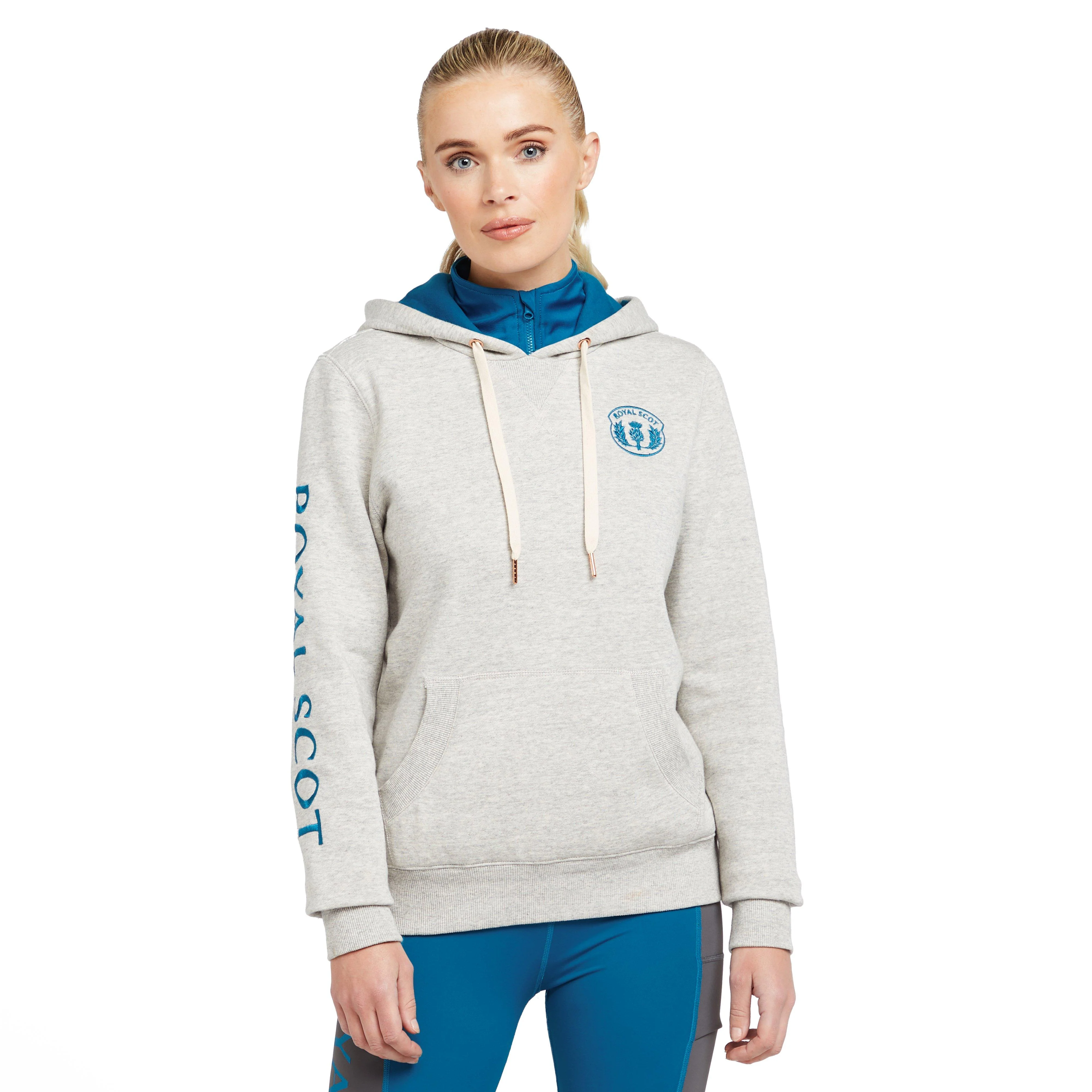 Womens Abigail Hooded Sweatshirt Grey Marl - Image 8