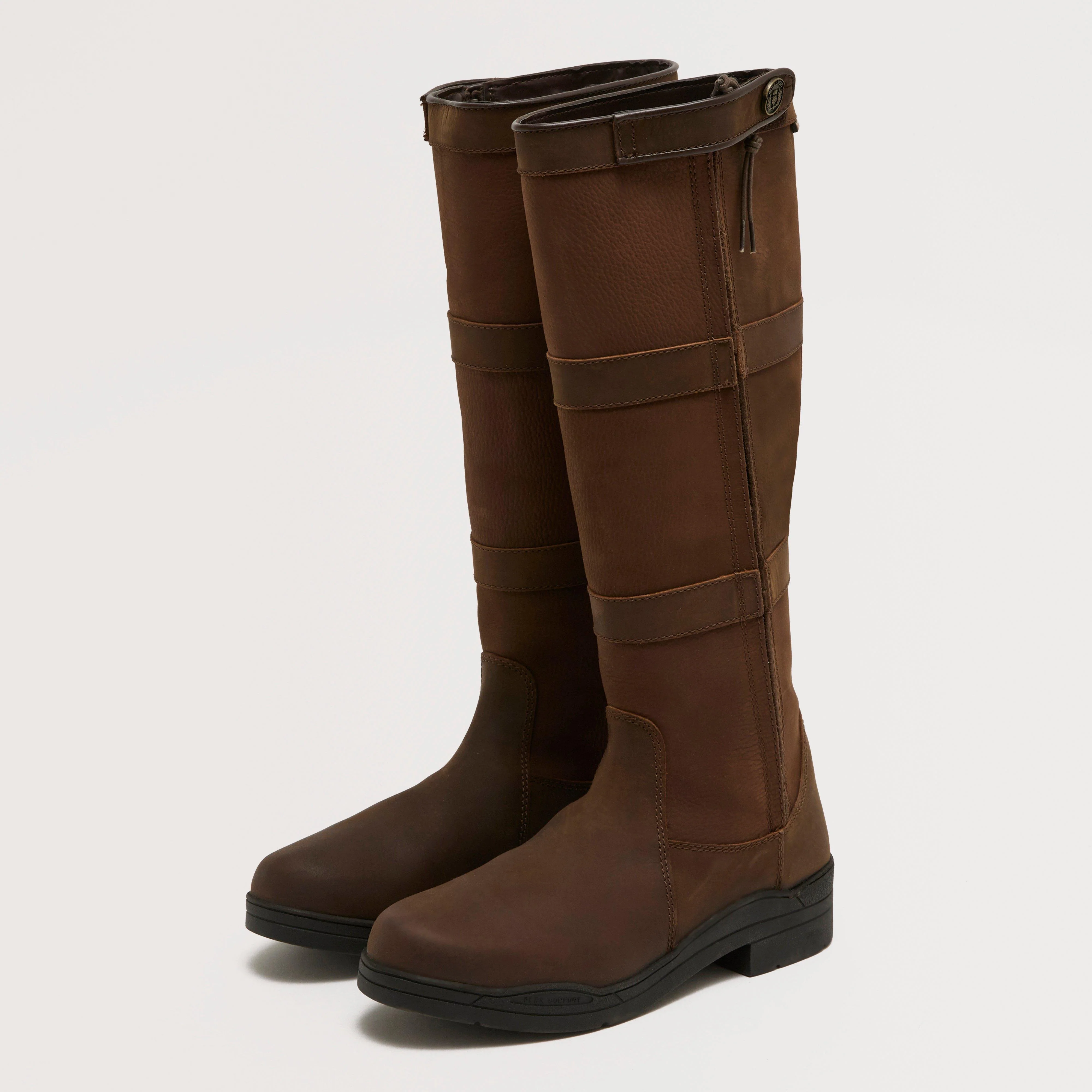 Womens Alexandria Zipped Country Boots Brown - Image 2