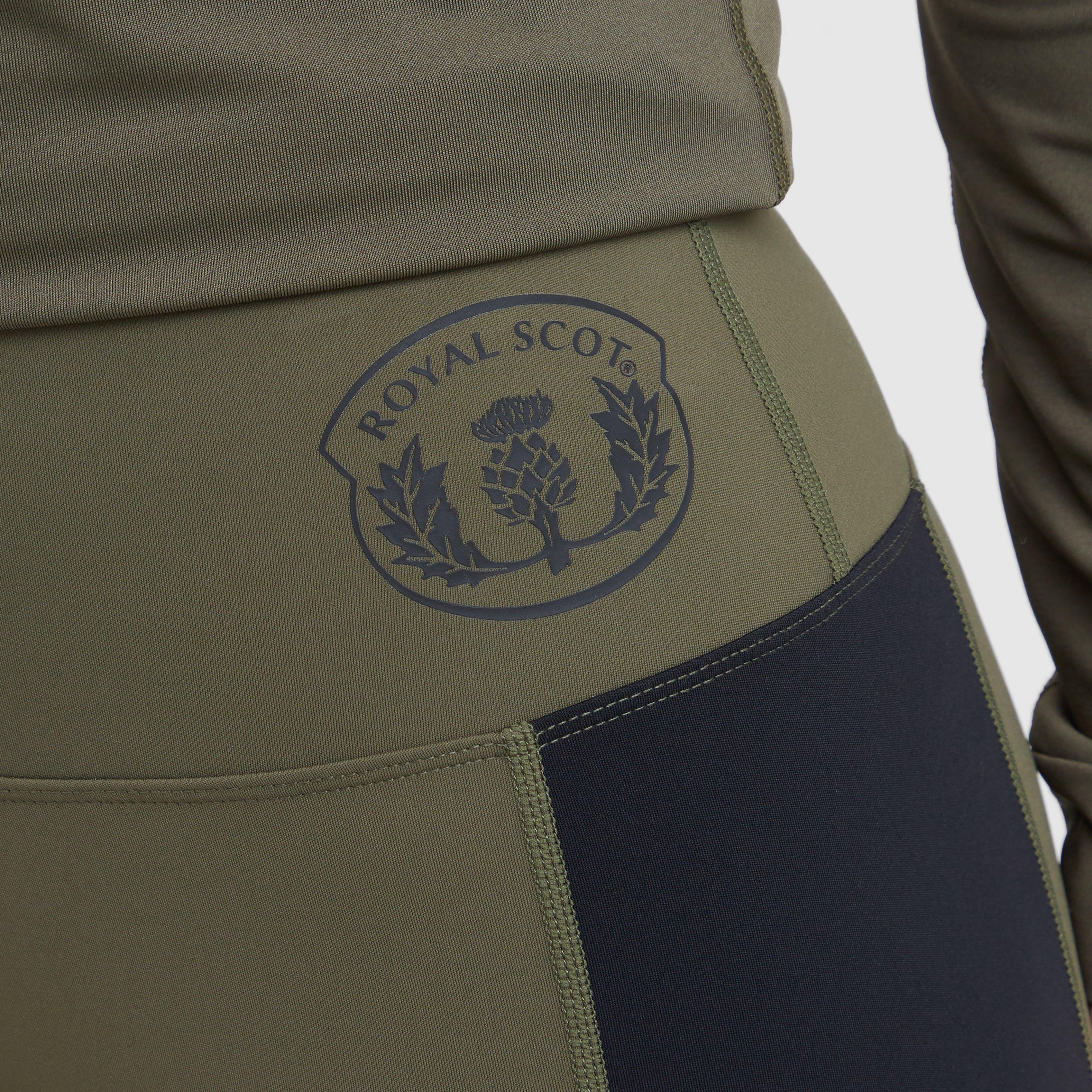 Womens Amelia Full Seat Riding Tights Khaki - Image 6