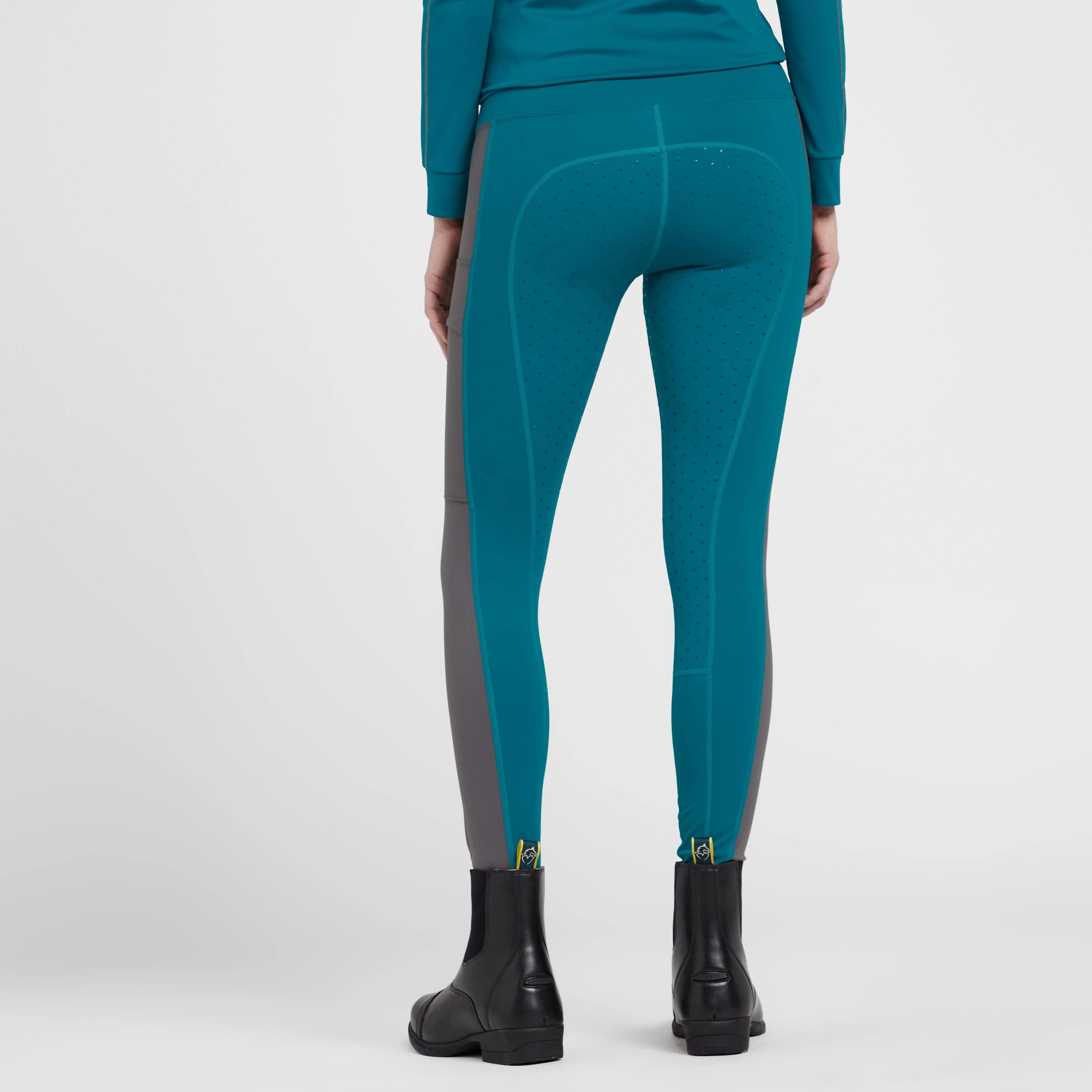 Womens Amelia Full Seat Riding Tights Ocean Blue - Image 2