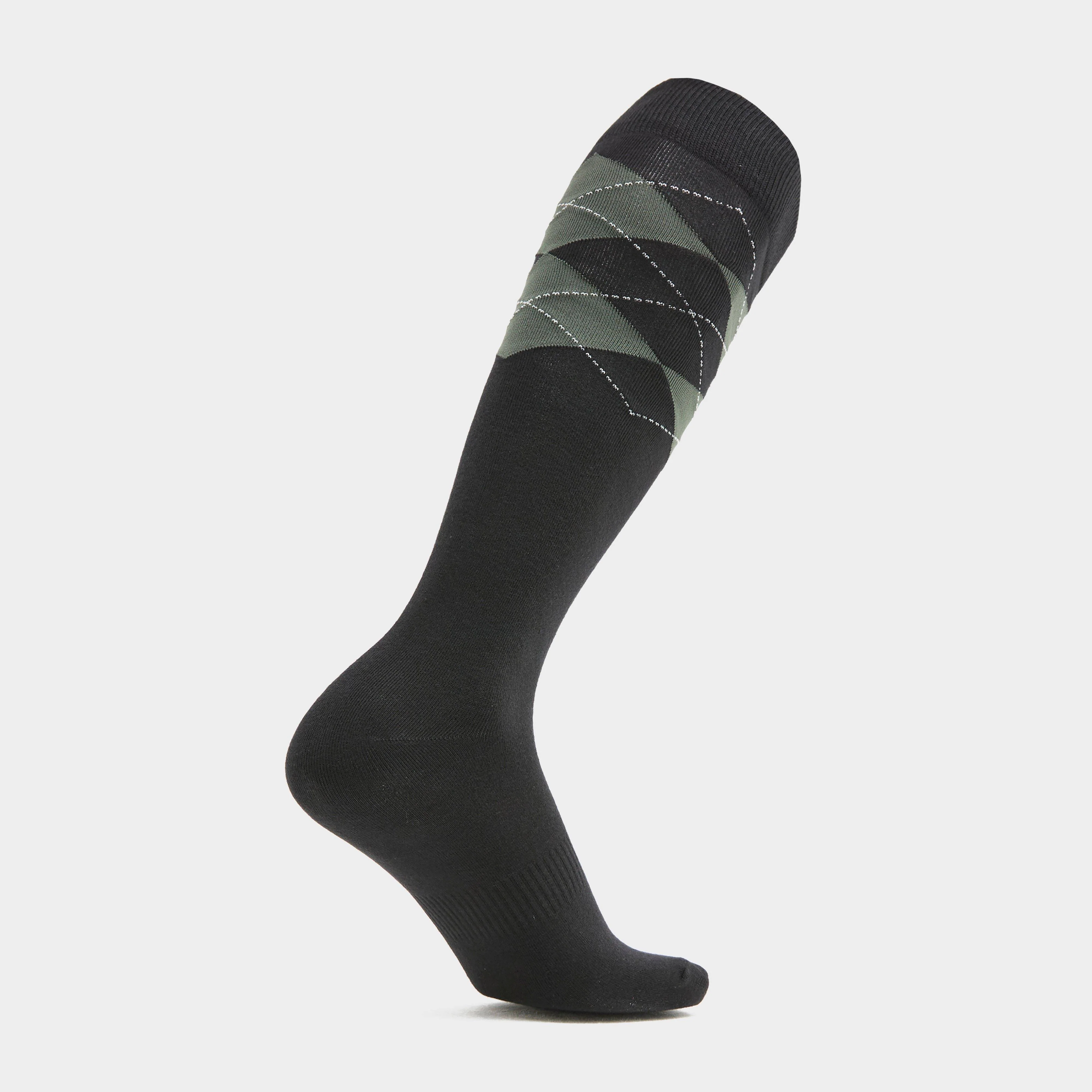Women's Argyle Riding Socks Olive/Black - Image 3