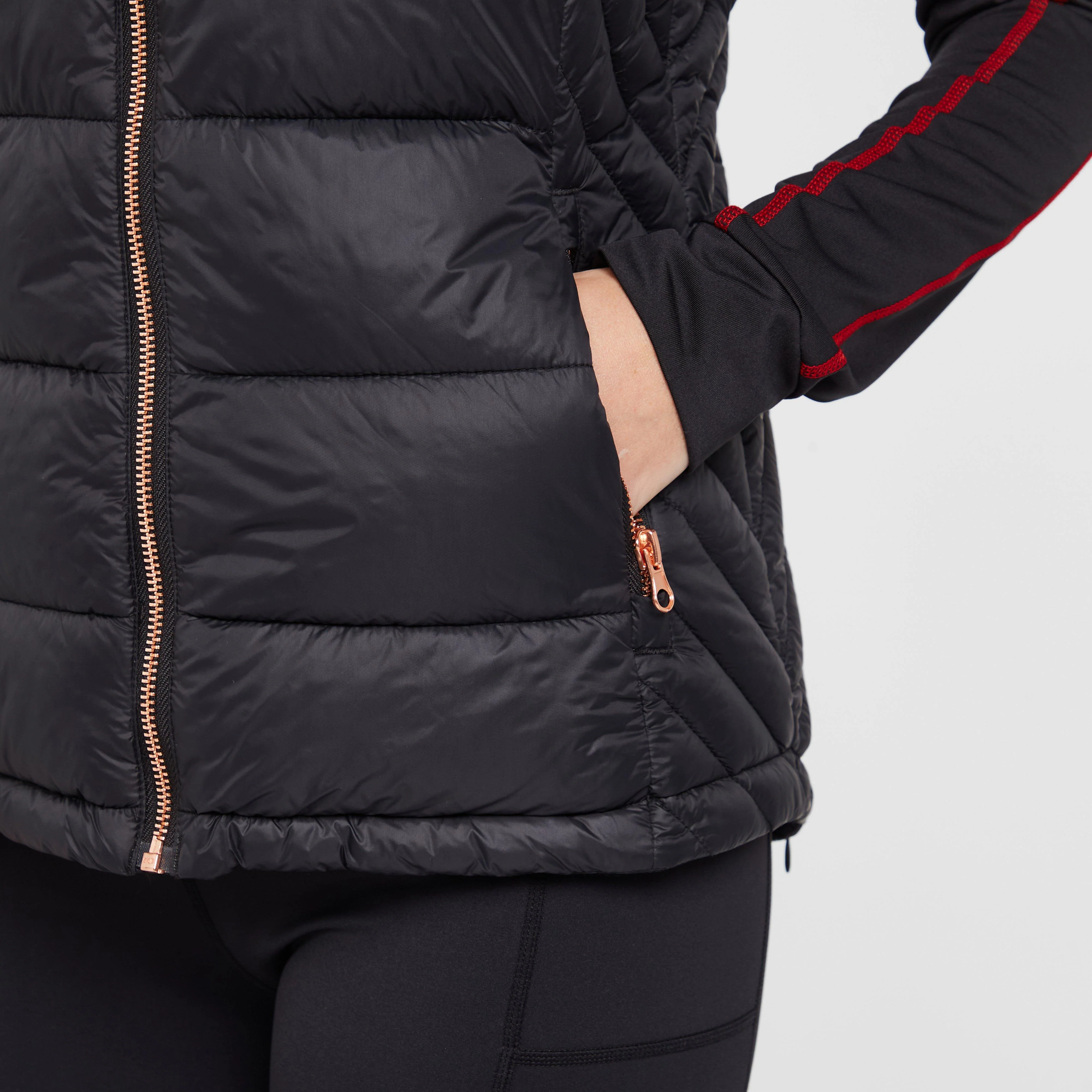 Womens Emma Baffle Gilet Black - Image 8