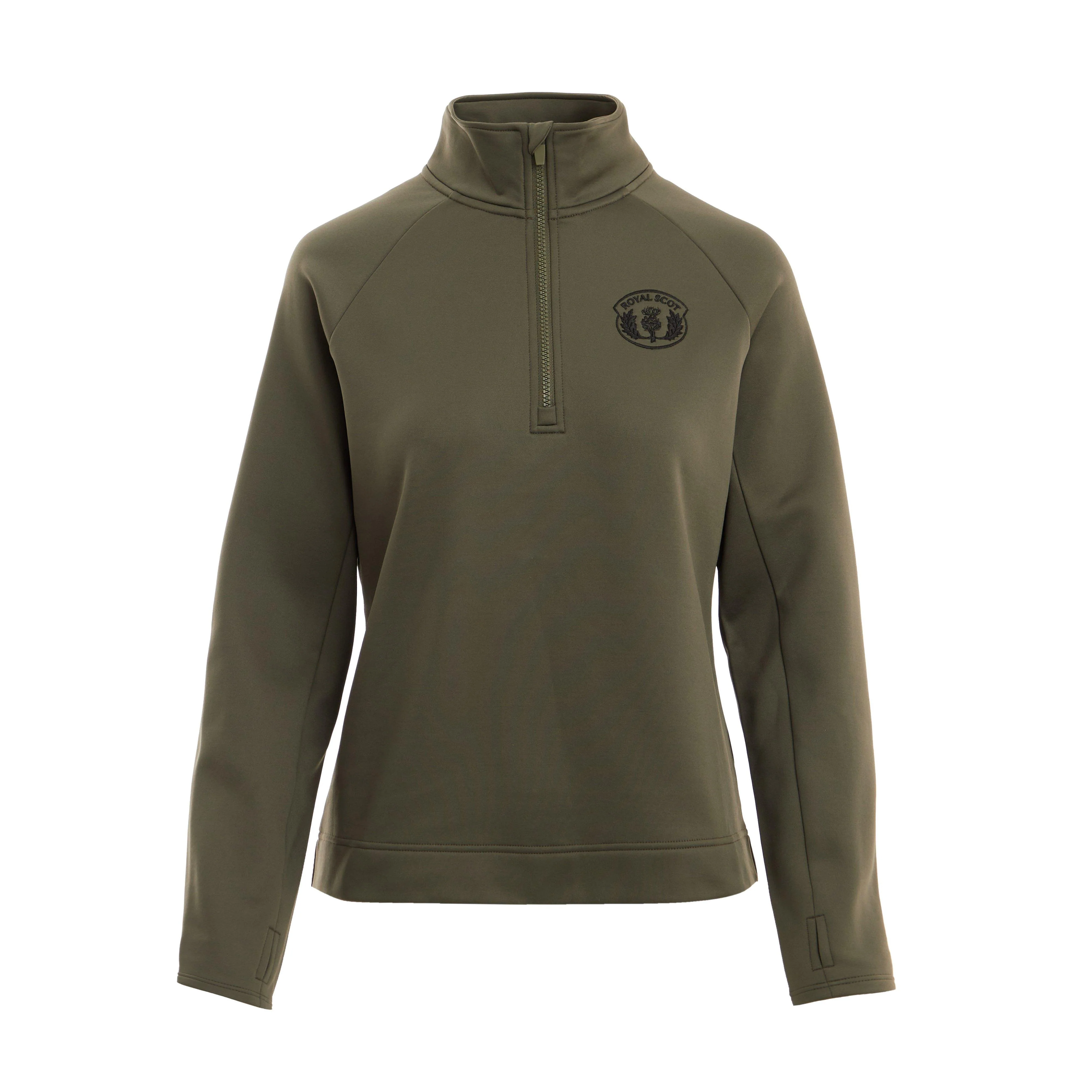 Womens Katie 1/4 Zip Sweatshirt Olive - Image 7