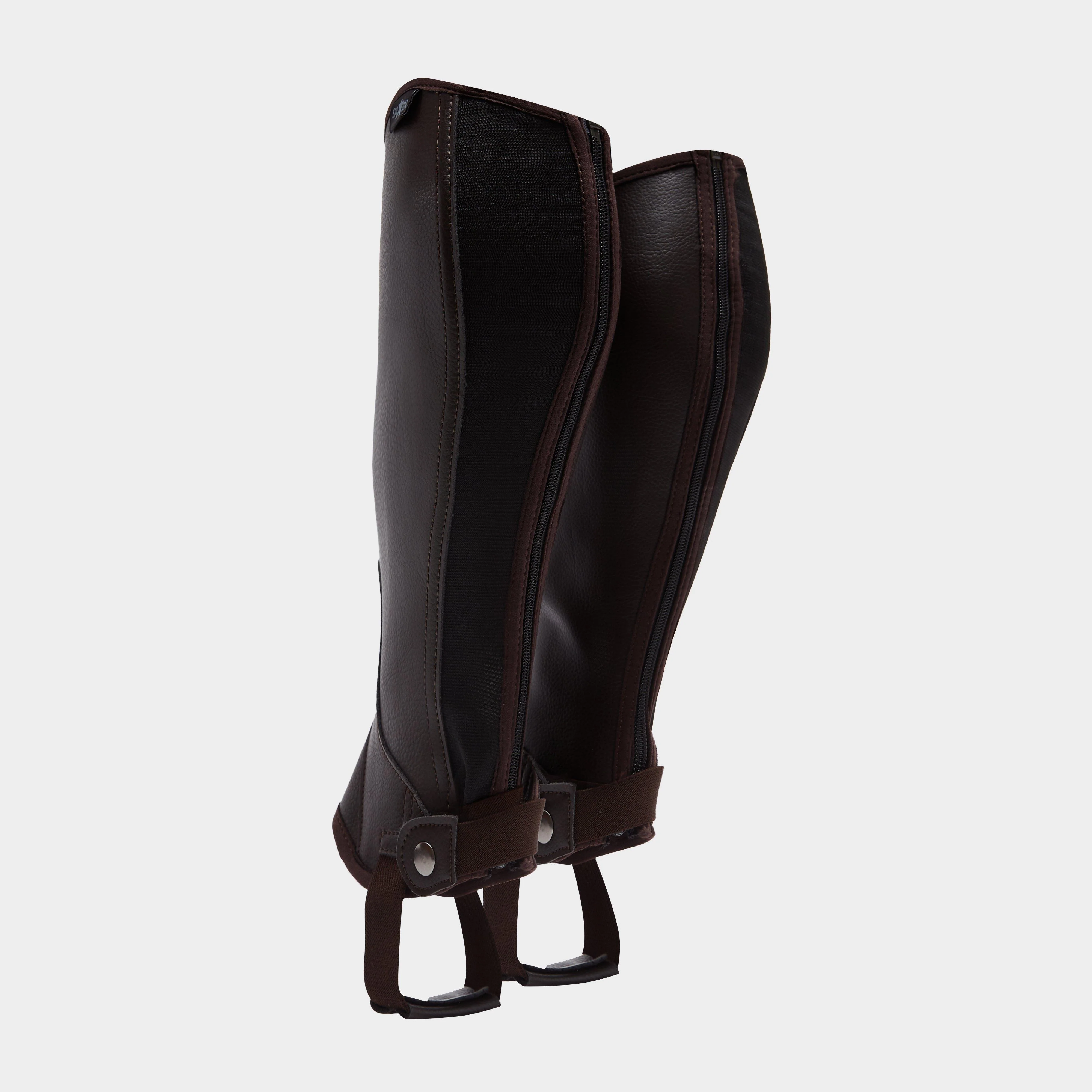 Adults Equileather Half Chaps Brown - Image 3