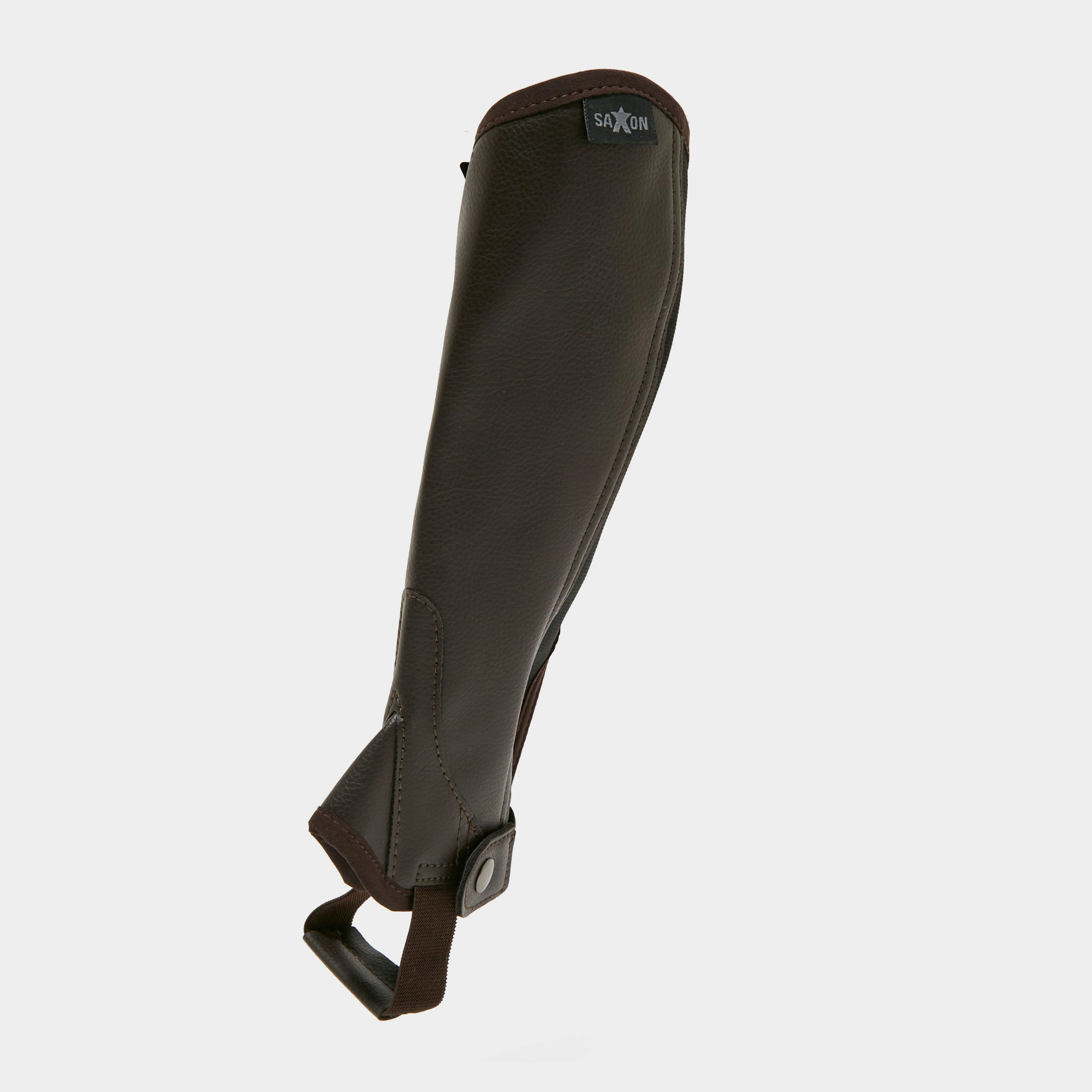 Childs Equileather Half Chaps Brown - Image 2