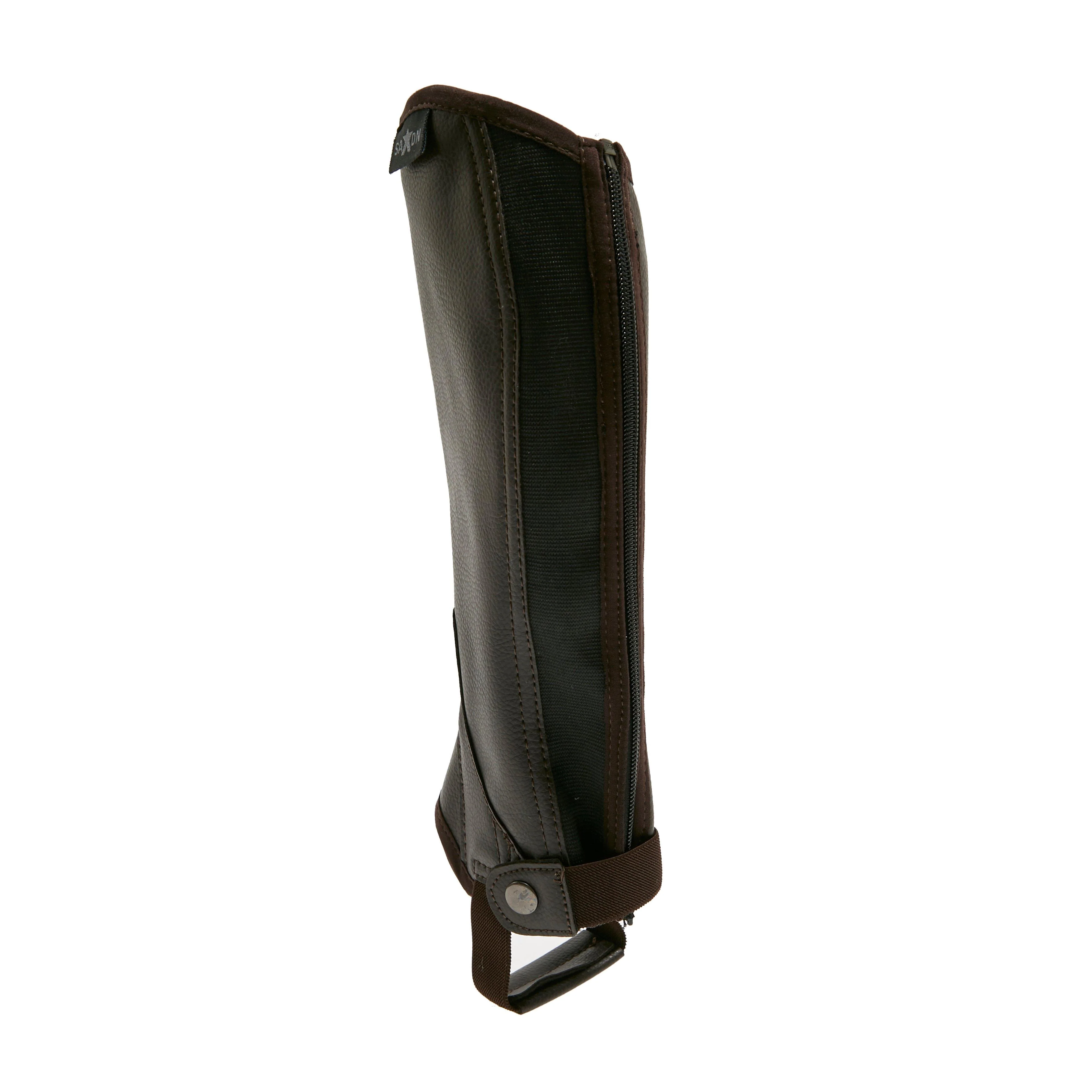 Childs Equileather Half Chaps Brown - Image 4