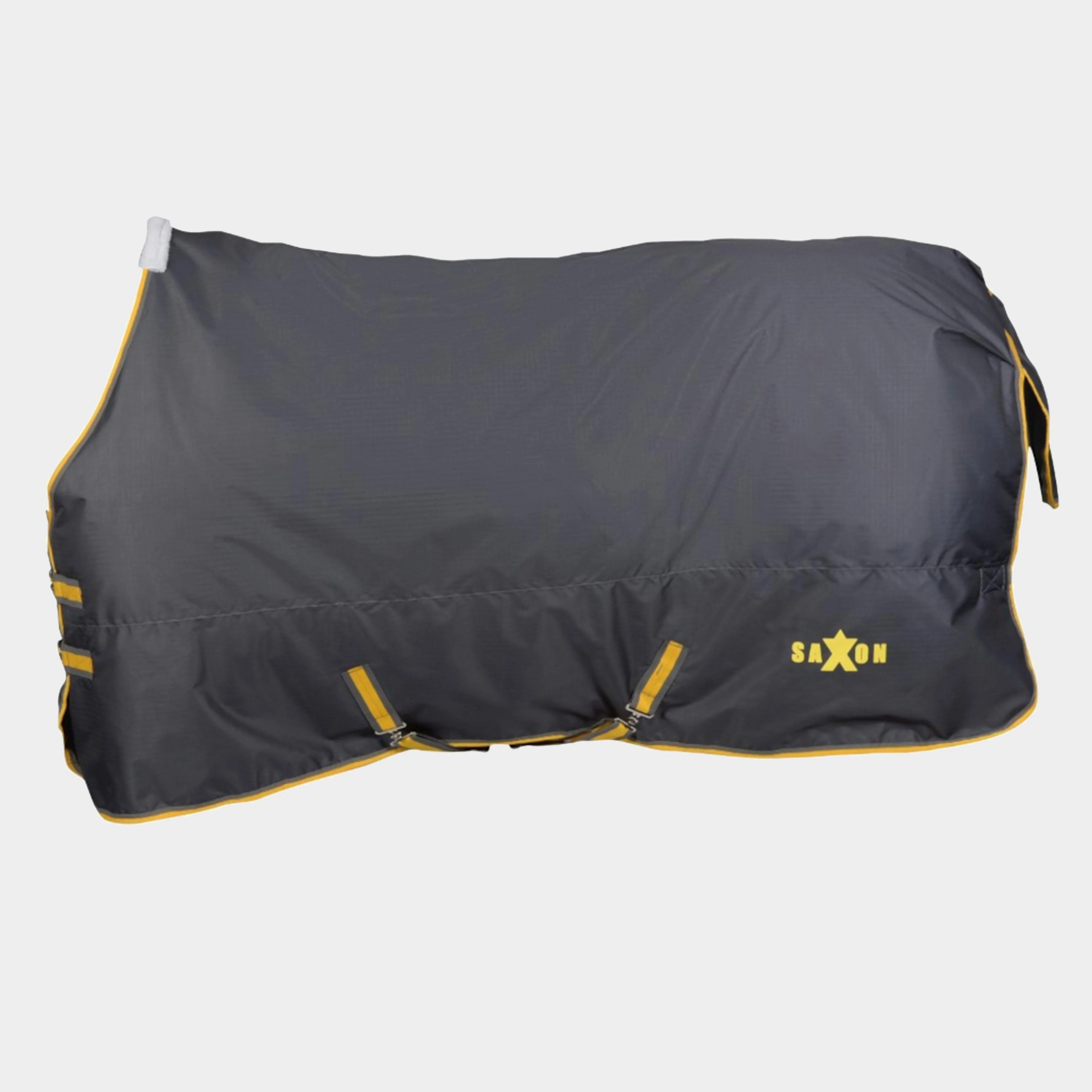 Defiant 600D Lite Weight Standard Neck Turnout Rug Dark Grey/Yellow - Image 2