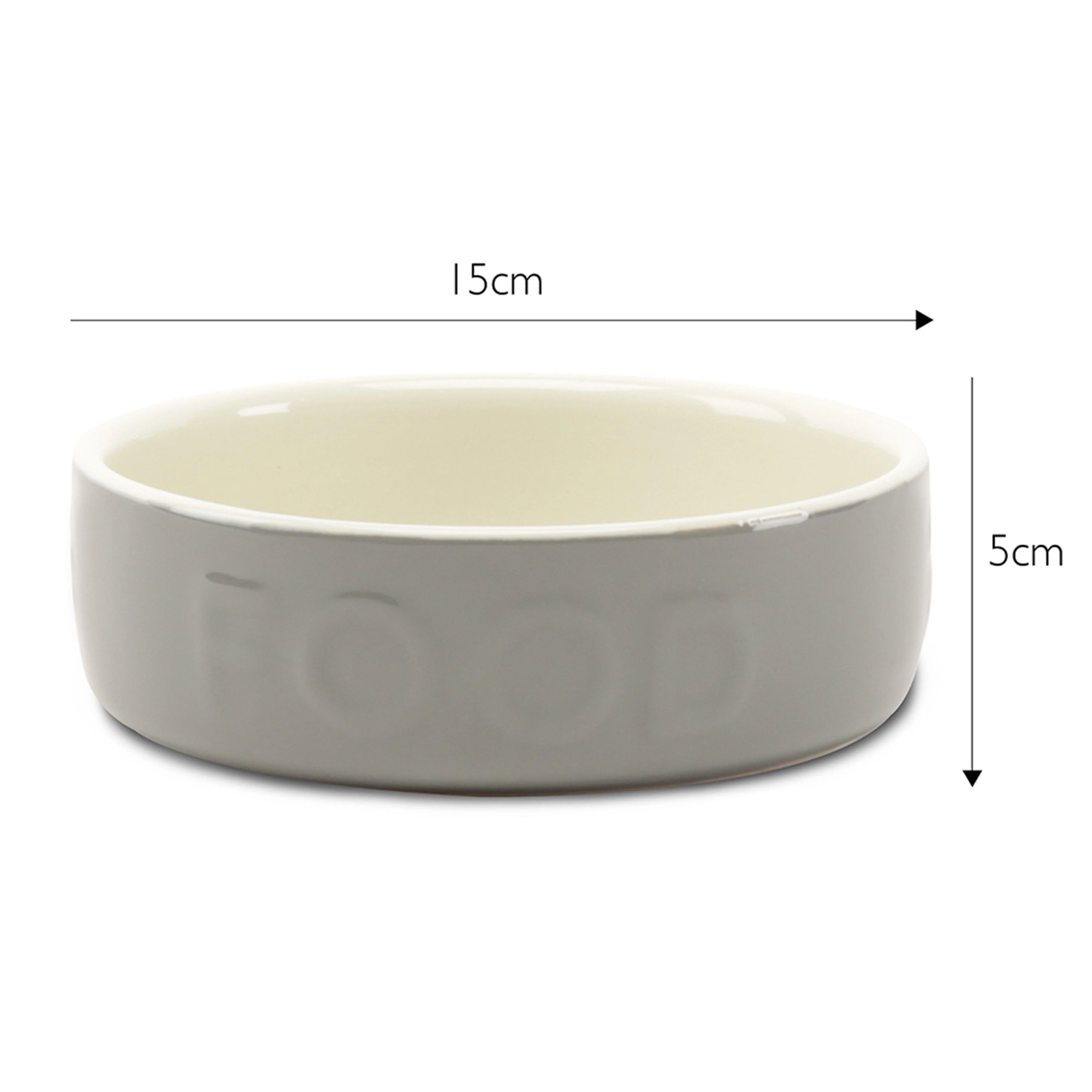 Classic Food Bowl Grey 15cm - Image 3