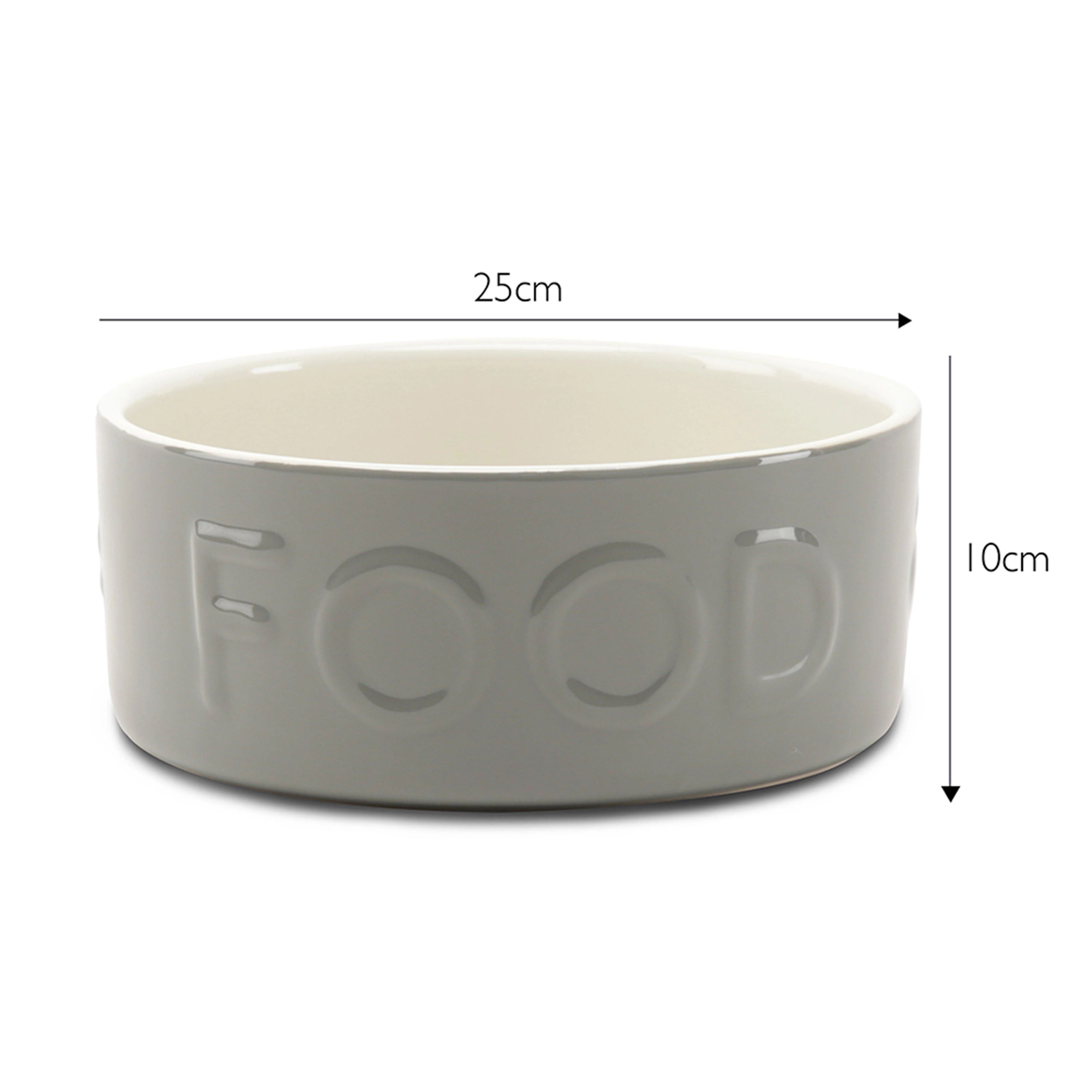 Classic Food Bowl Grey 25cm - Image 4