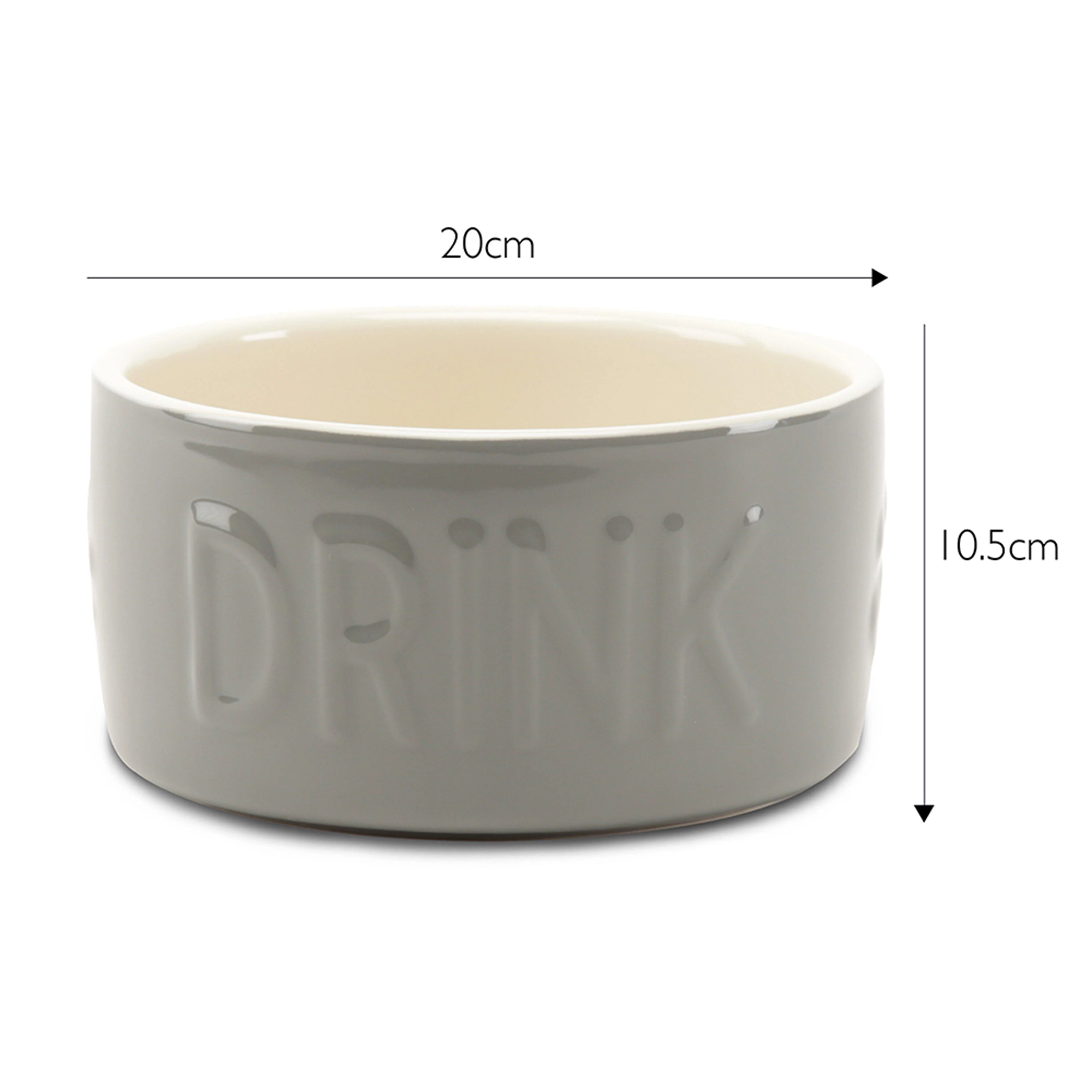 Classic Water Bowl Grey 20cm - Image 4