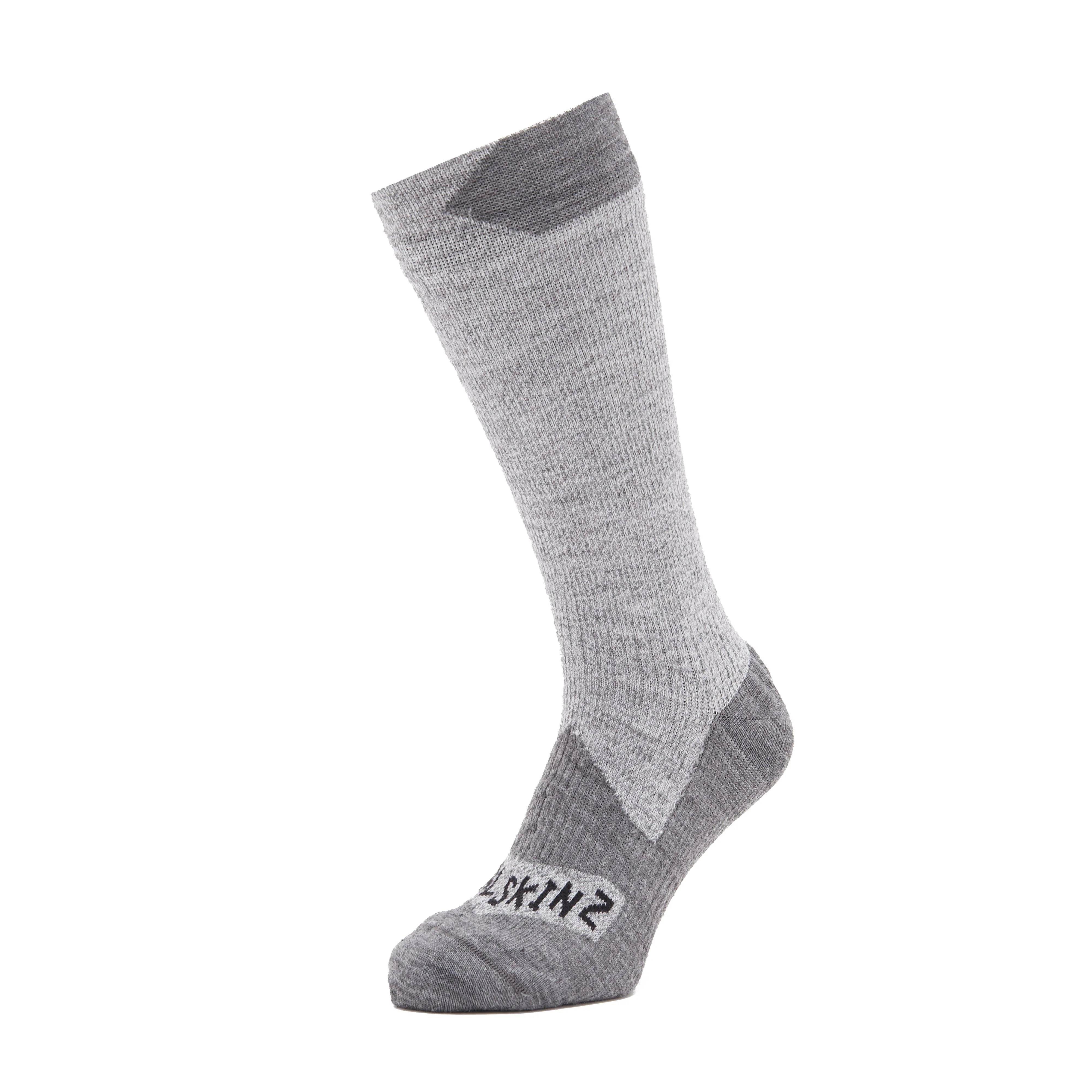 Waterproof All Weather Mid Length Socks Grey - Image 6