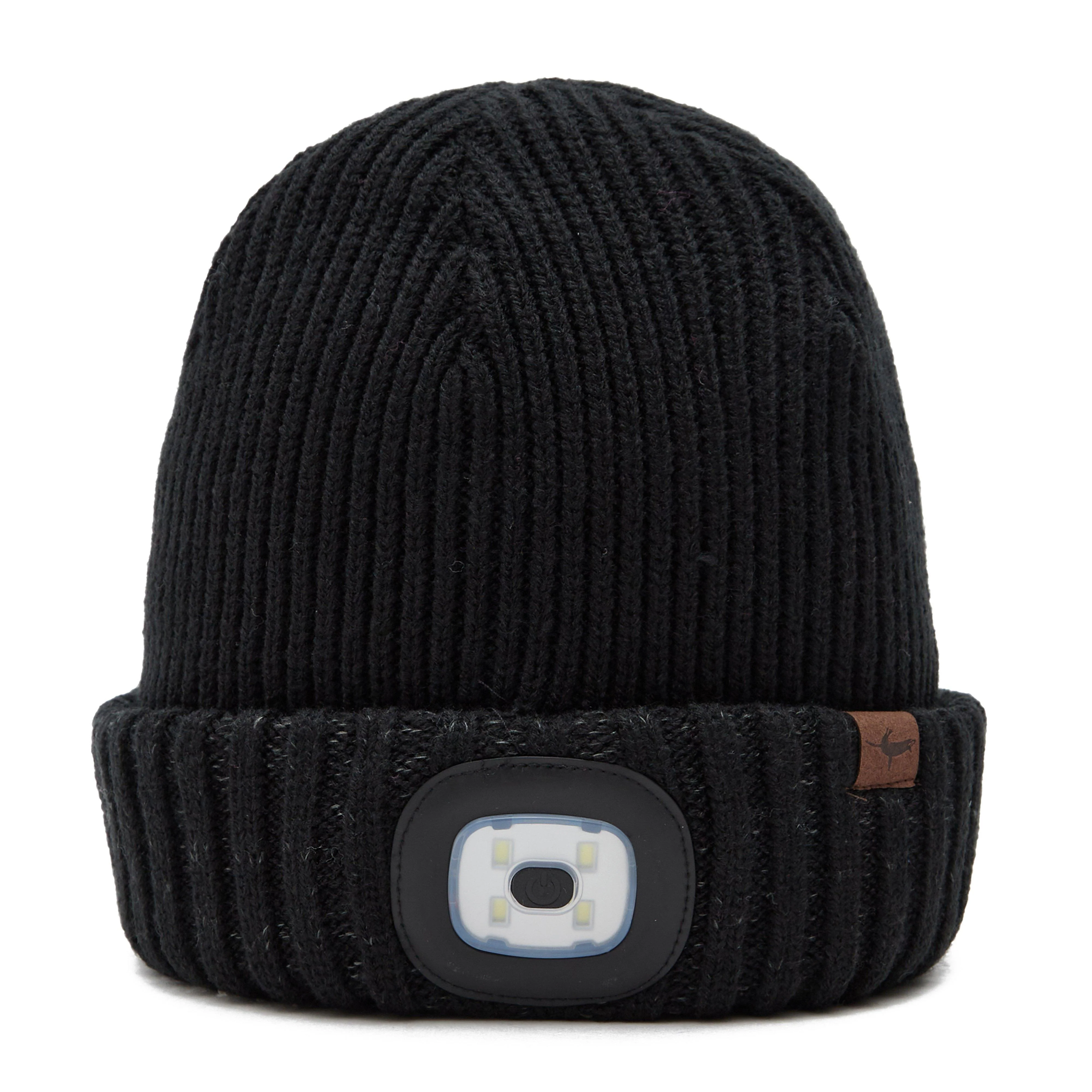 Waterproof Cold Weather LED Roll Cuff Beanie Hat Black - Image 4