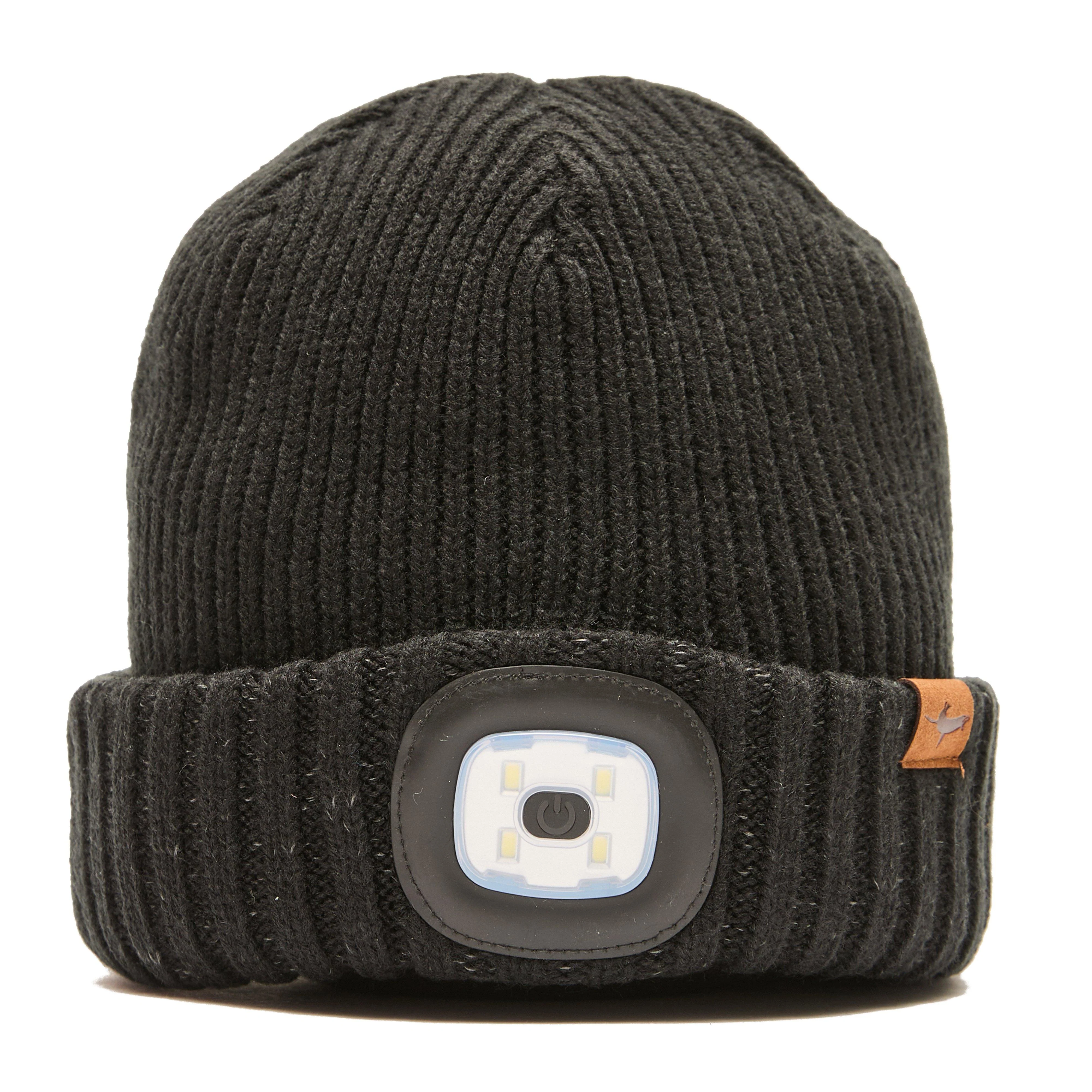 Waterproof Cold Weather LED Roll Cuff Beanie Hat Black - Image 4