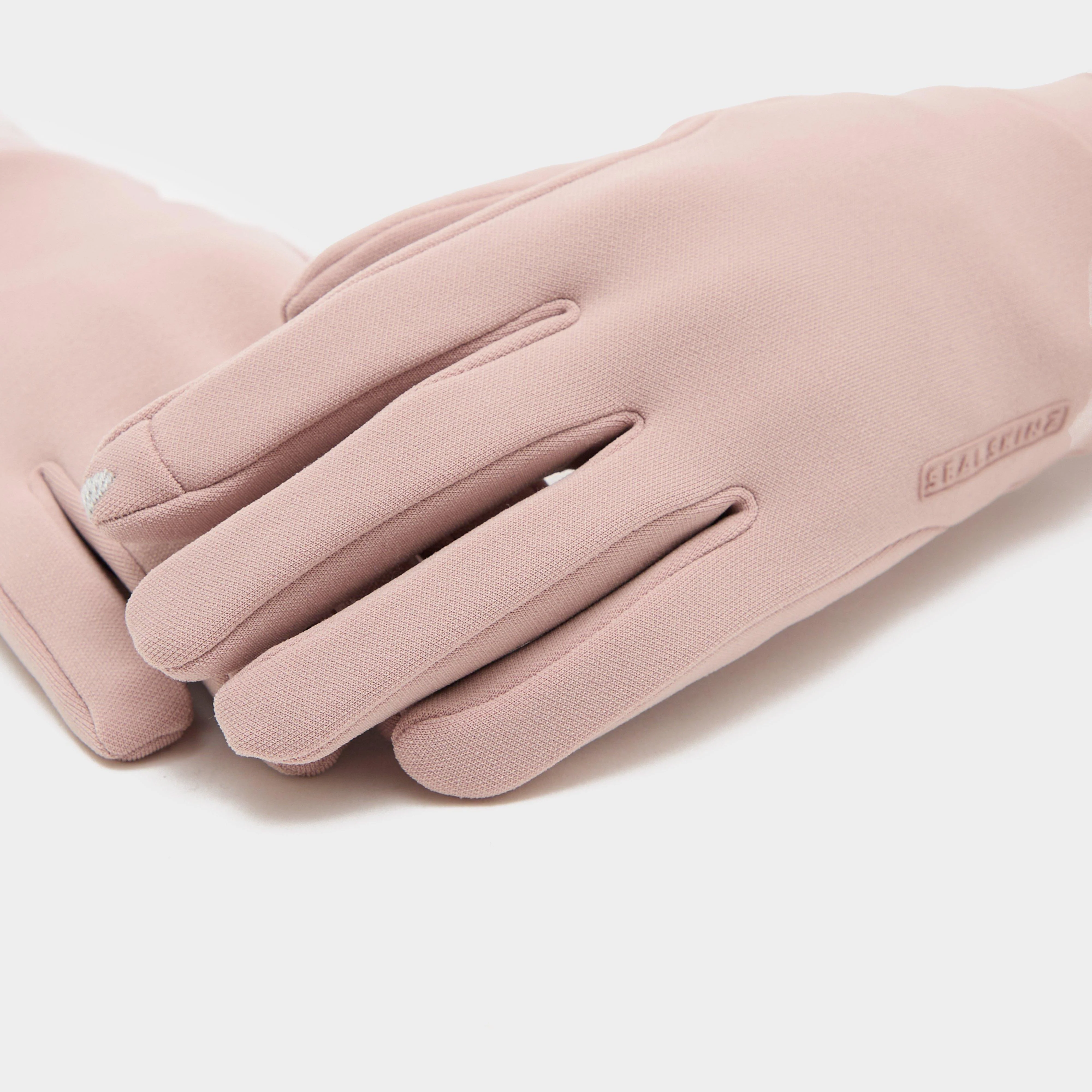 Womens Acle Water Repellent Nanosealz™ Fleece Gloves Pink - Image 3