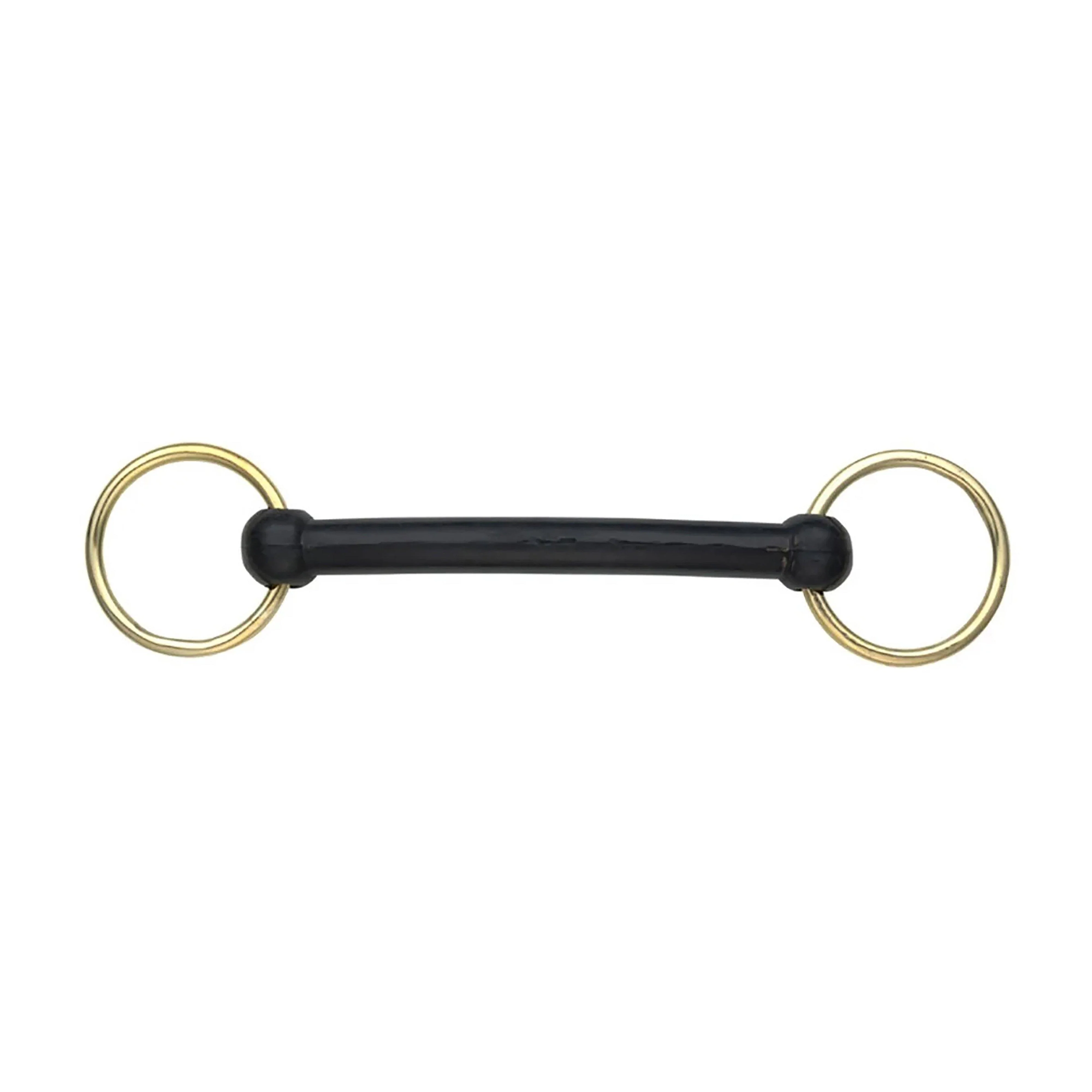 Rubber Covered Overcheek Bradoon Black / Gold - Image 2