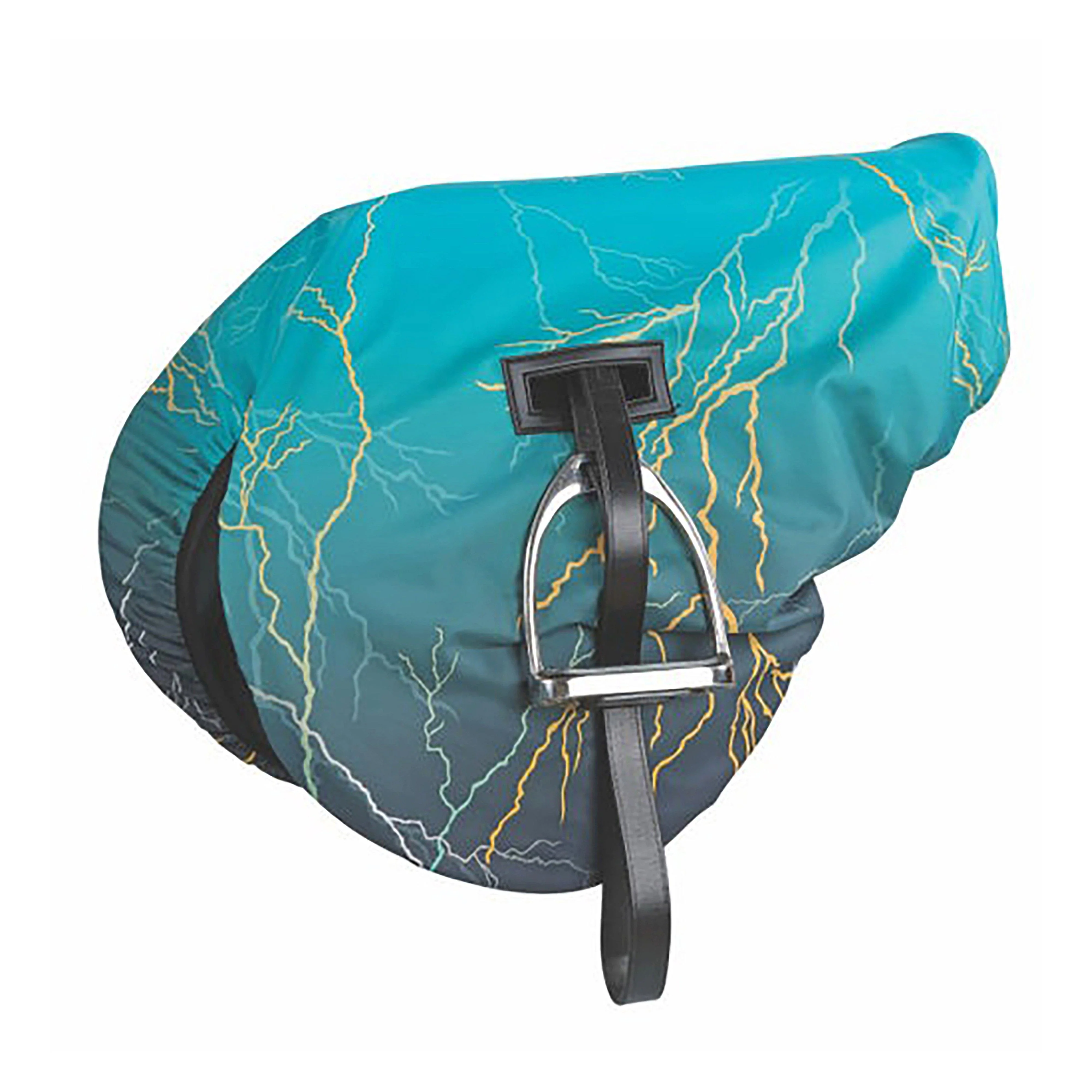 Waterproof Ride On Saddle Cover Teal Lightening - Image 2