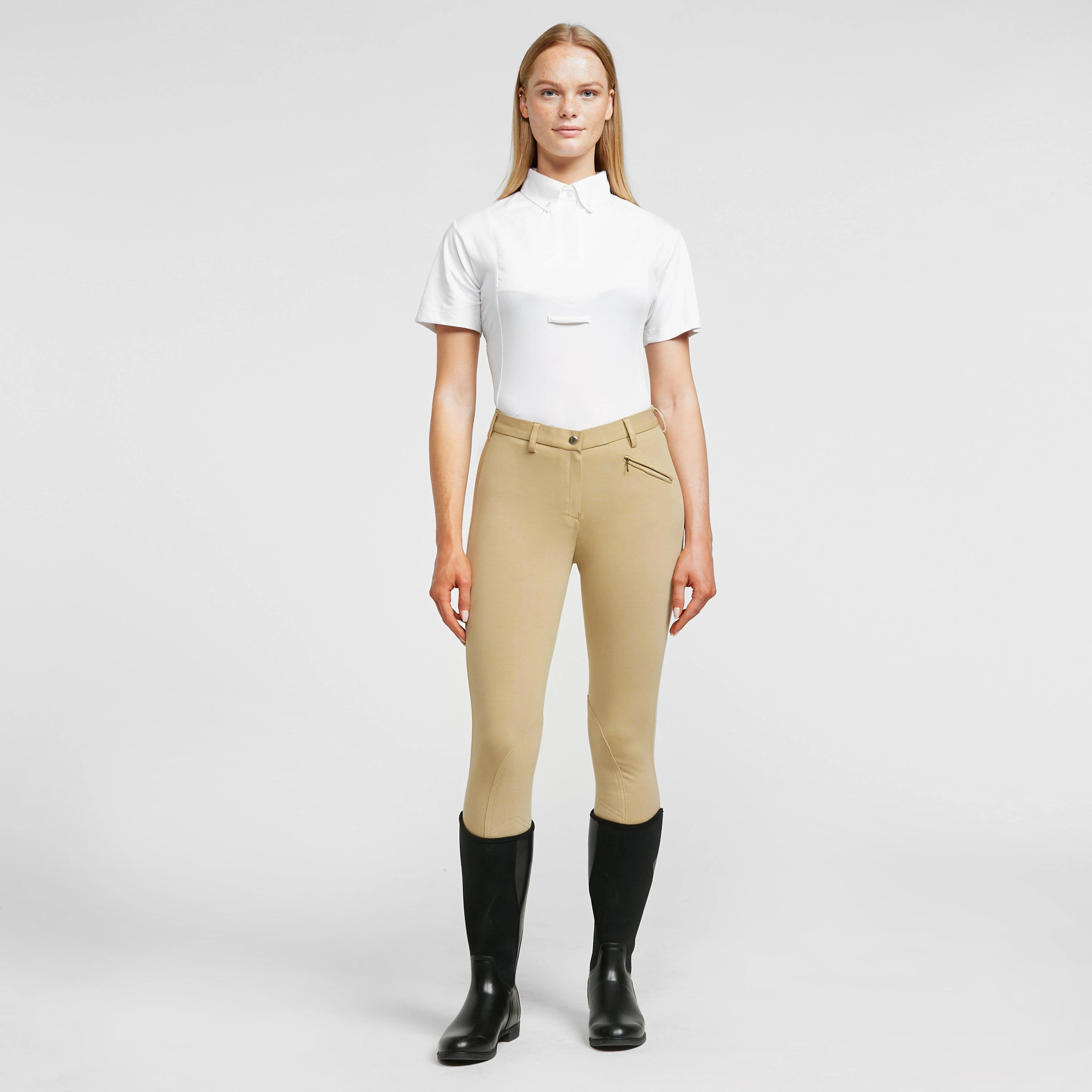 Womens Saddlehugger Breeches Beige - Image 3
