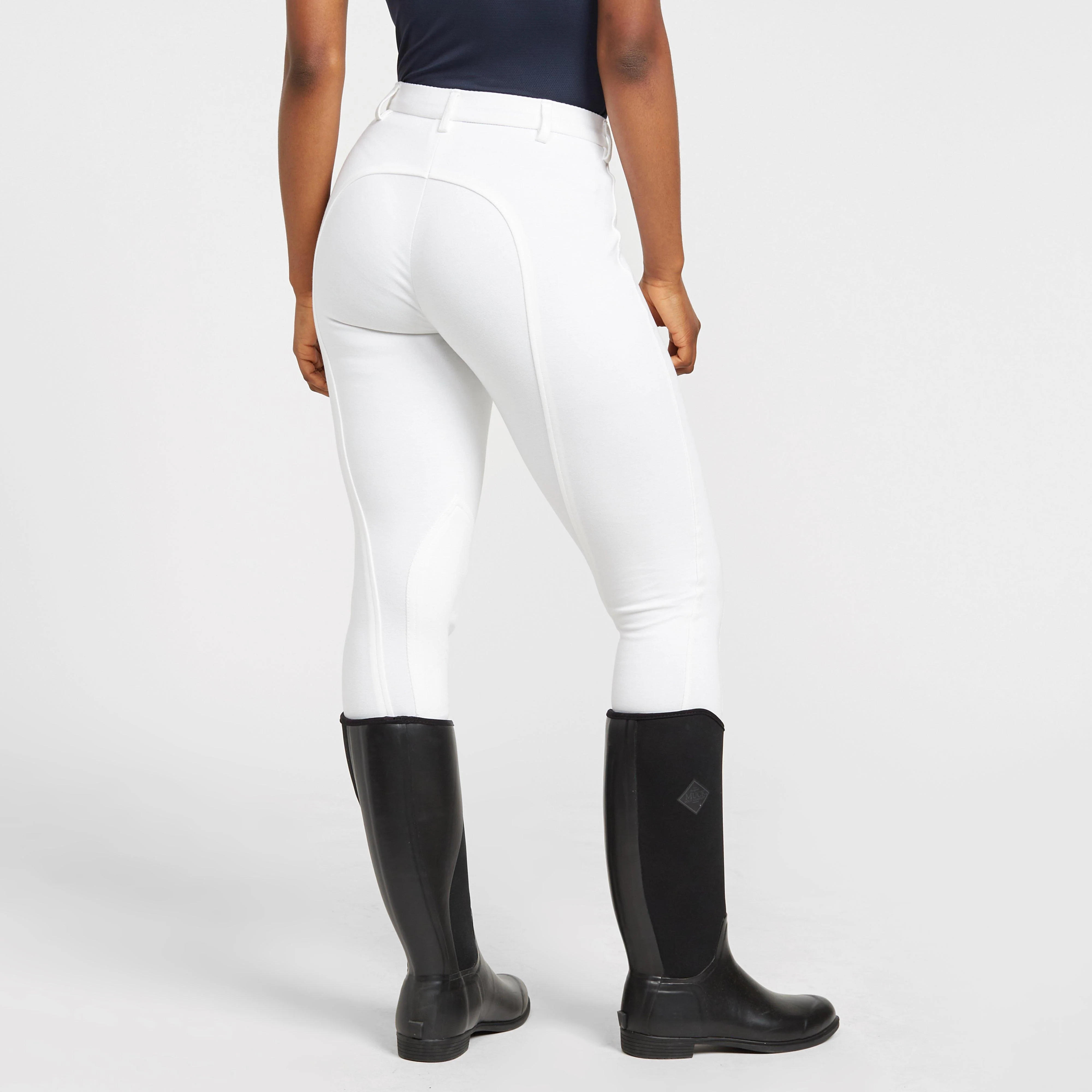 Womens Saddlehugger Breeches White - Image 2