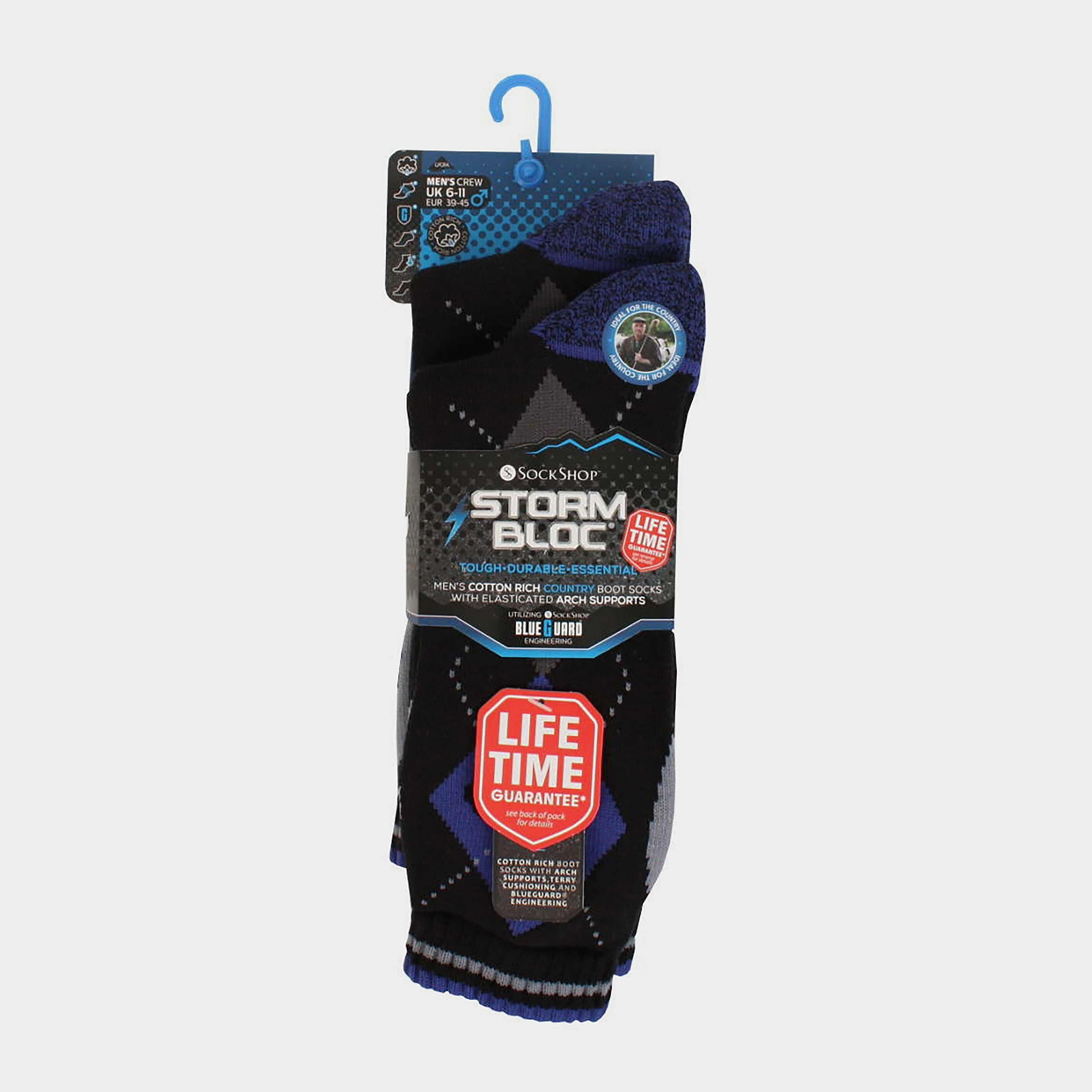 Mens Hayesmere Short Socks 2 Pack Black/Blue - Image 2