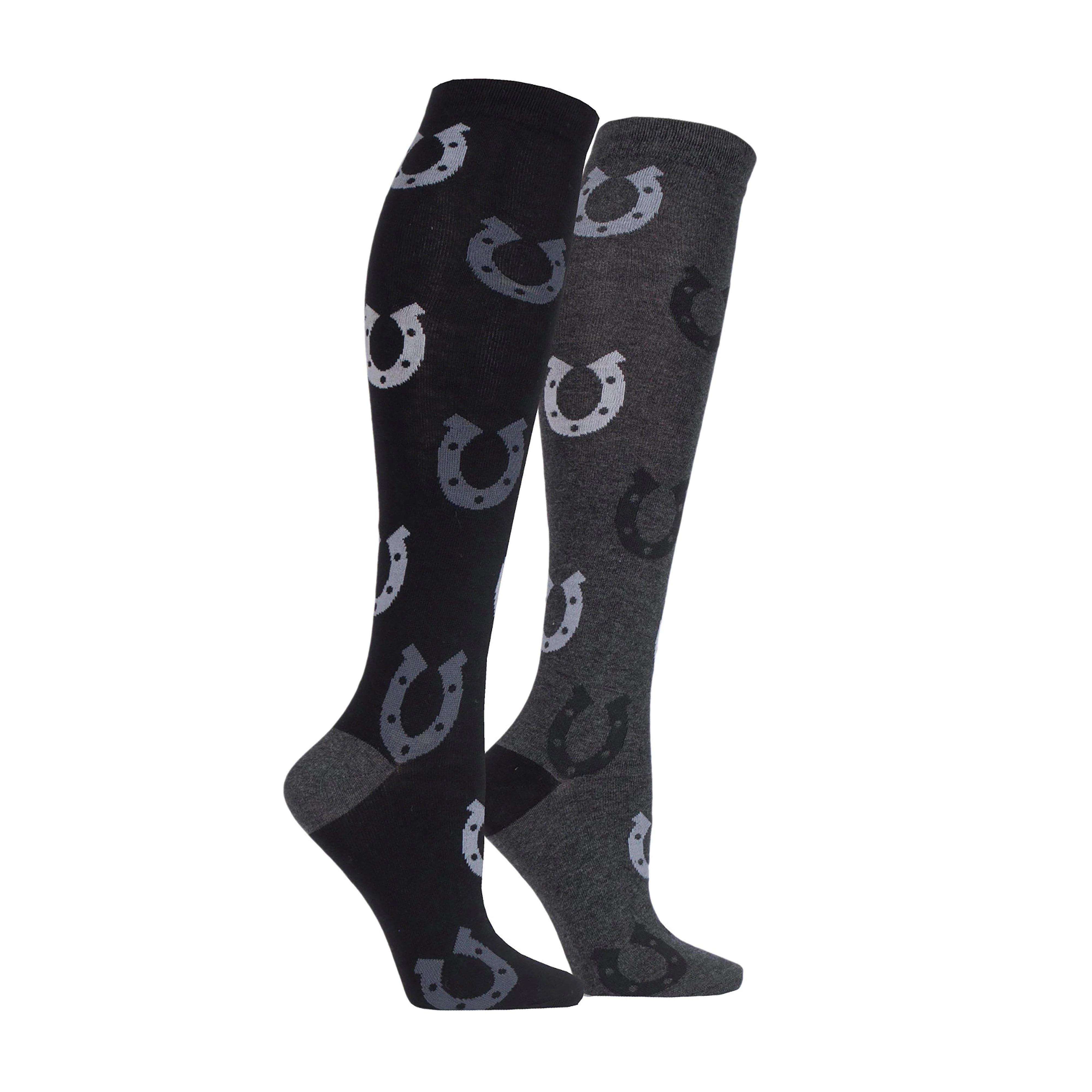 StormBloc® Equestrian Kids Horseshoe Socks 2 Pack Black - Image 2